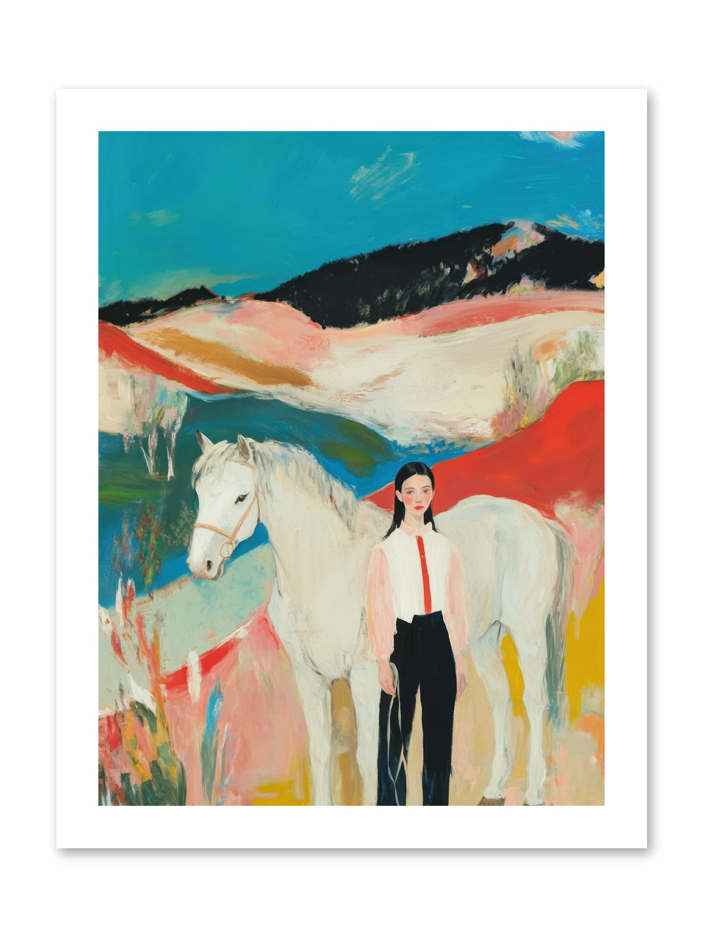 Faithful Hooves & Heartstrings -- Loose Canvas Print 12x16