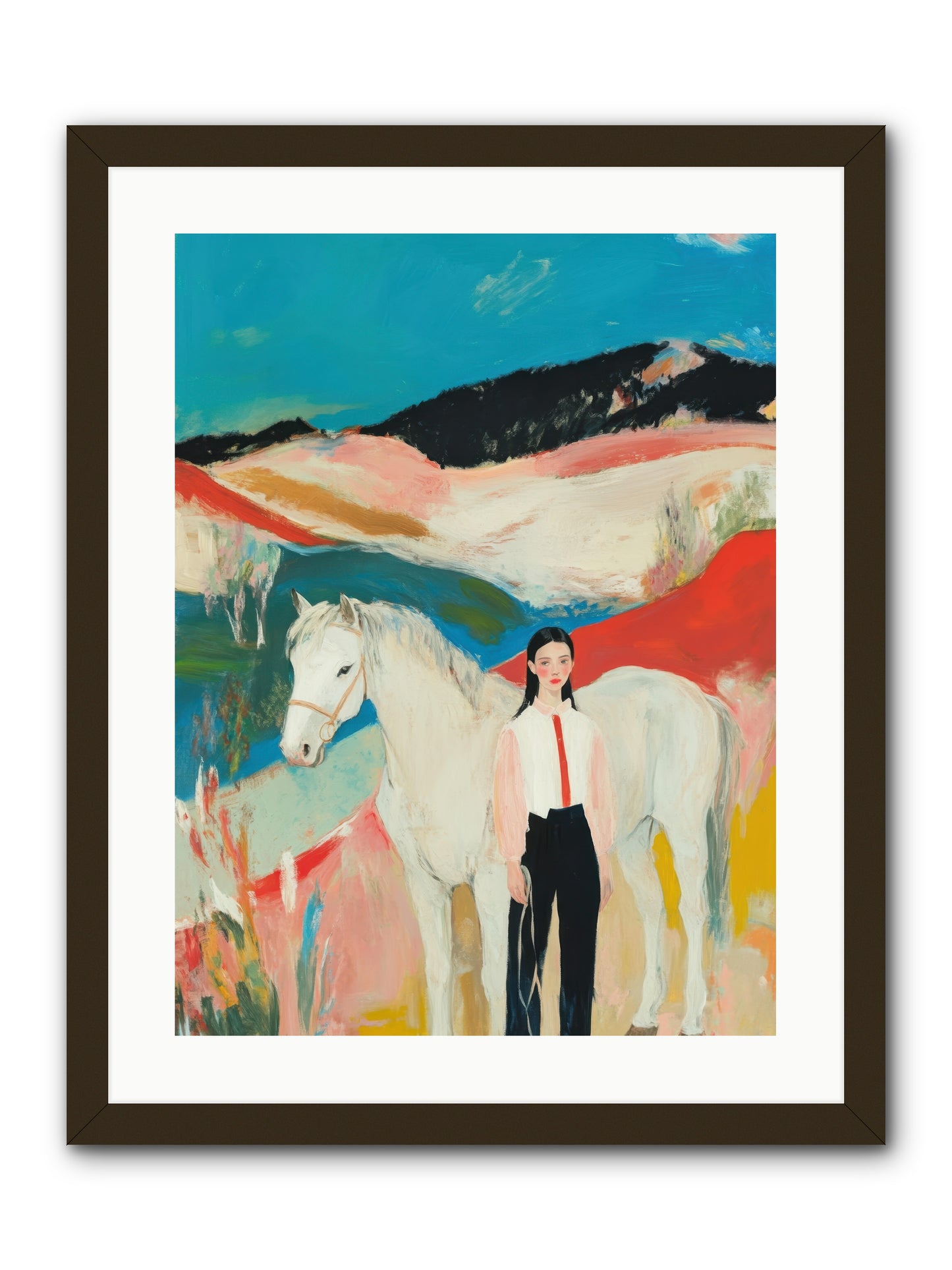 Faithful Hooves & Heartstrings -- Framed Print - Black 18x24