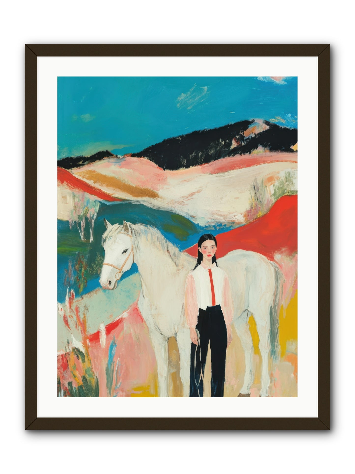 Faithful Hooves & Heartstrings -- Framed Print - Black 24x32
