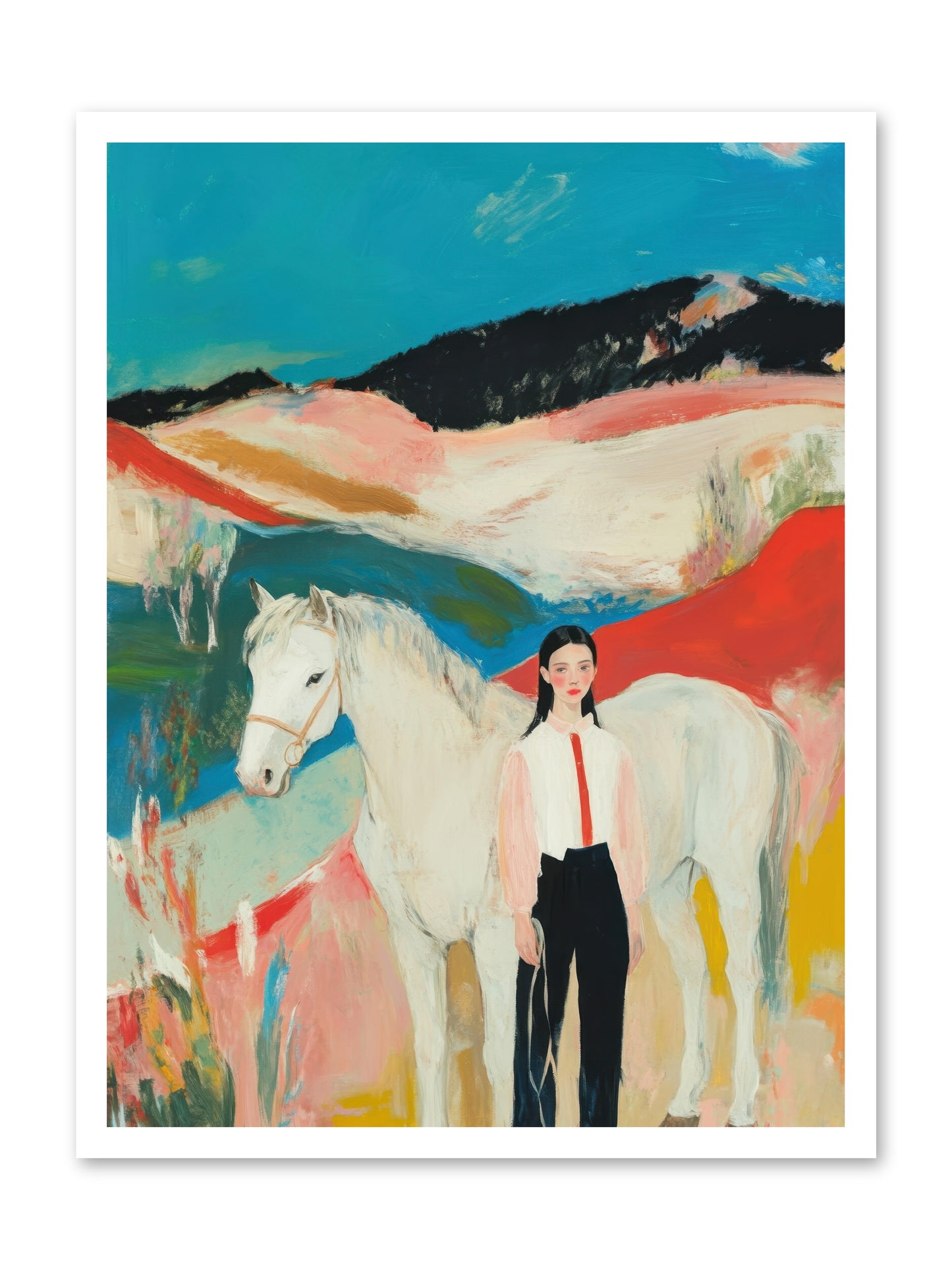 Faithful Hooves & Heartstrings -- Loose Canvas Print 24x32