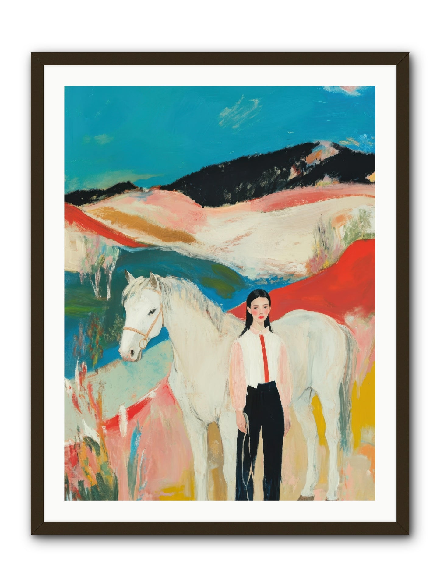 Faithful Hooves & Heartstrings -- Framed Print - Black 30x40