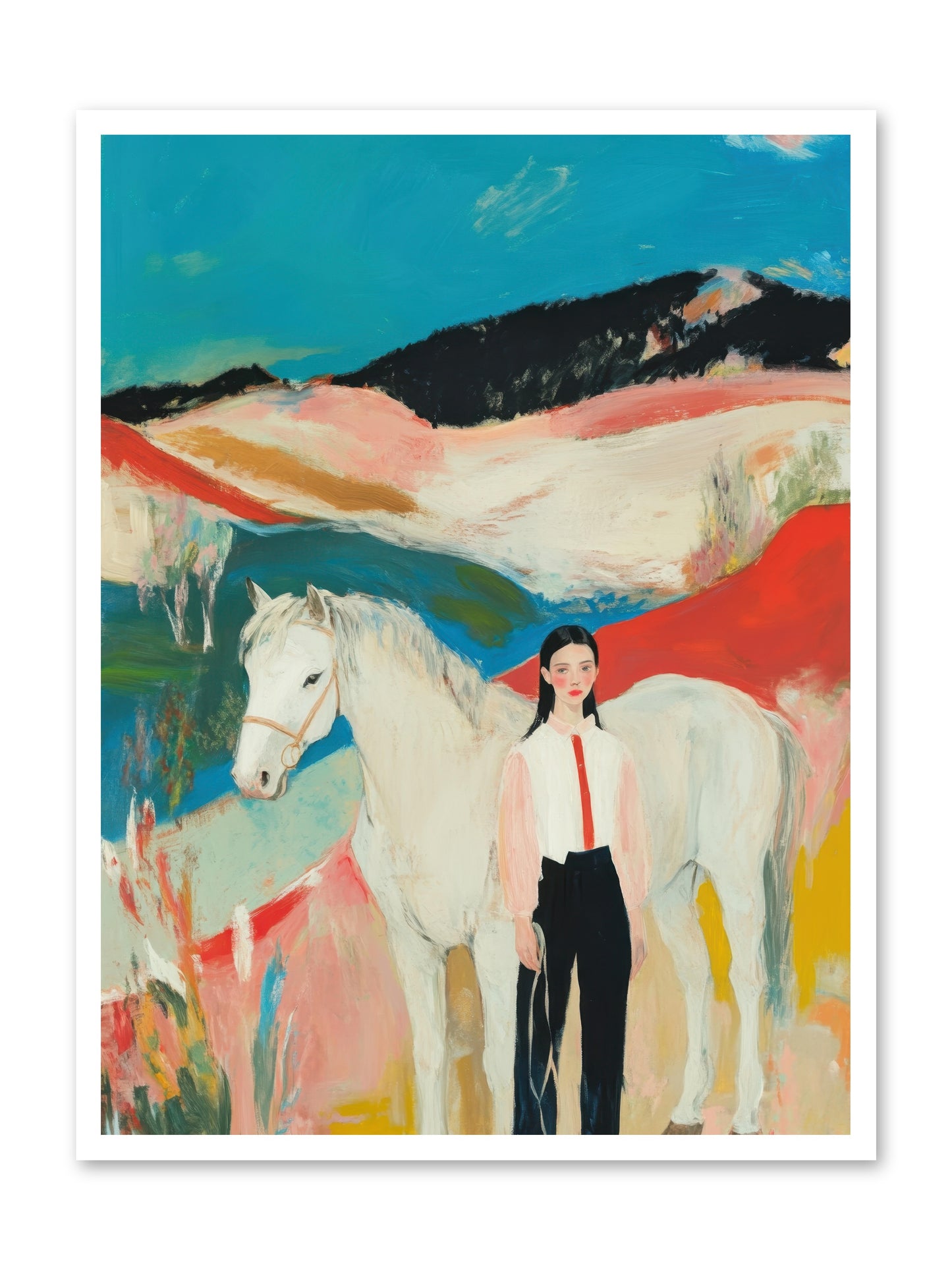 Faithful Hooves & Heartstrings -- Loose Canvas Print 30x40