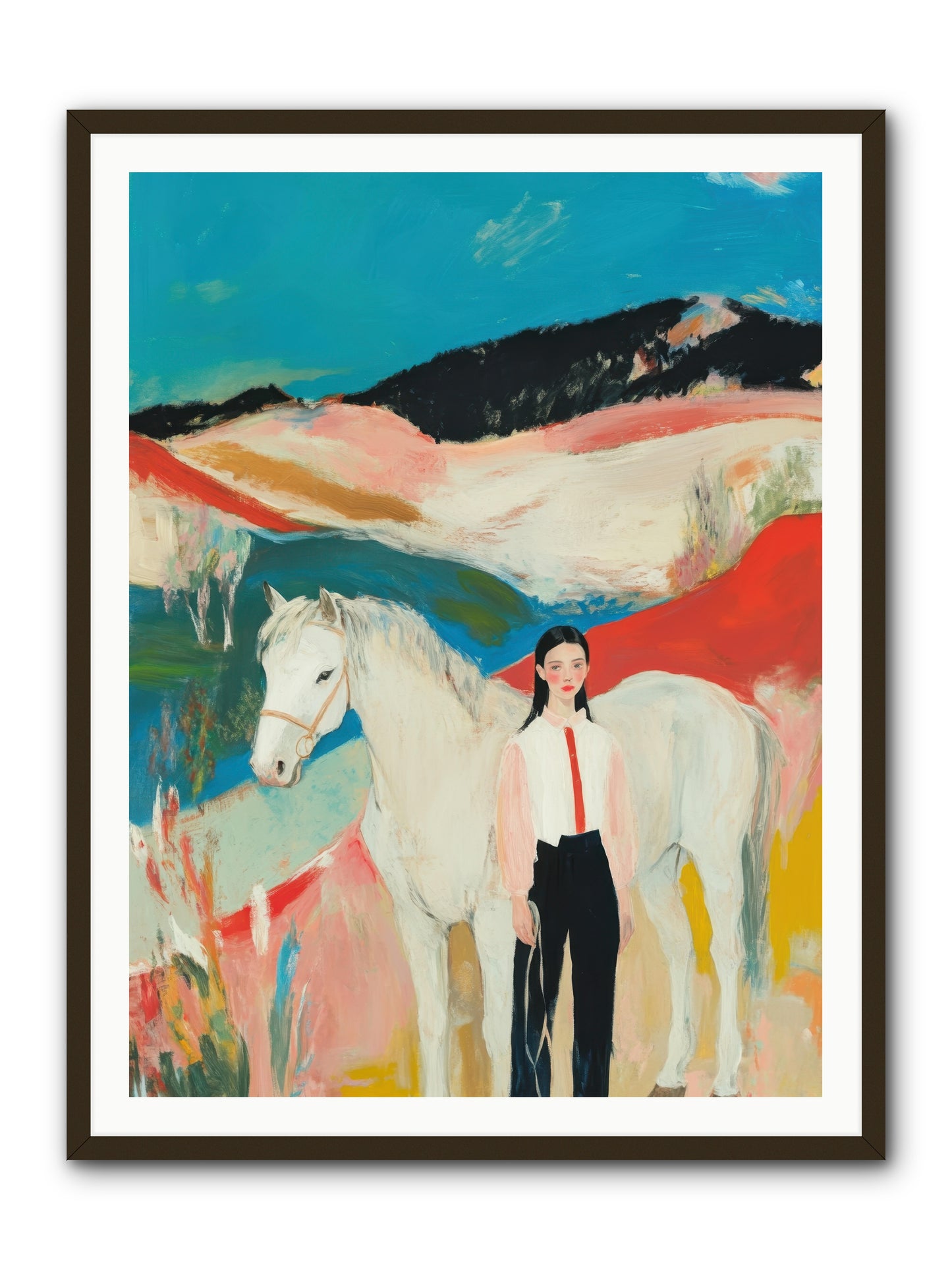 Faithful Hooves & Heartstrings -- Framed Print - Black 36x48
