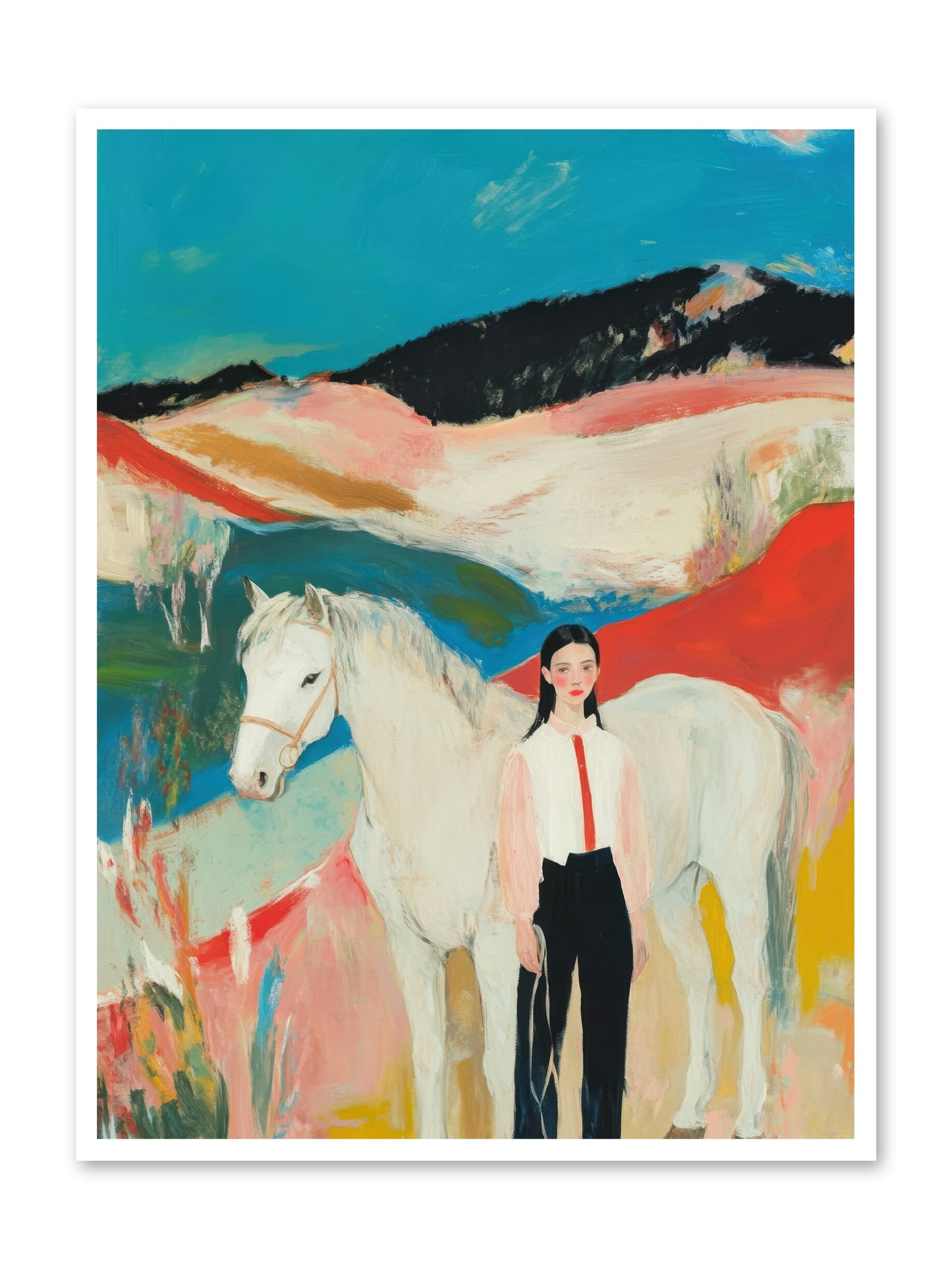 Faithful Hooves & Heartstrings -- Loose Canvas Print 36x48
