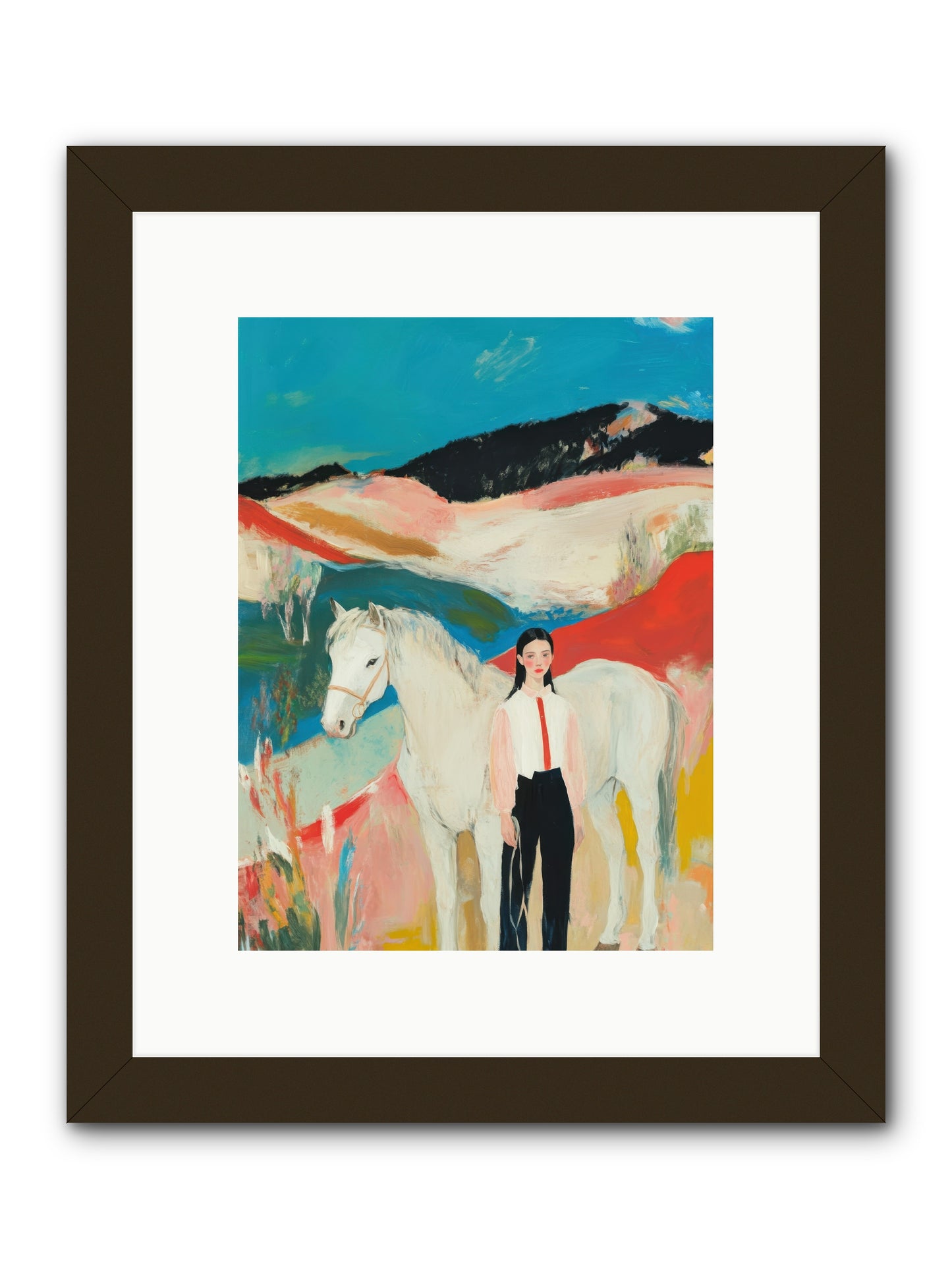 Faithful Hooves & Heartstrings -- Framed Print - Black 9x12