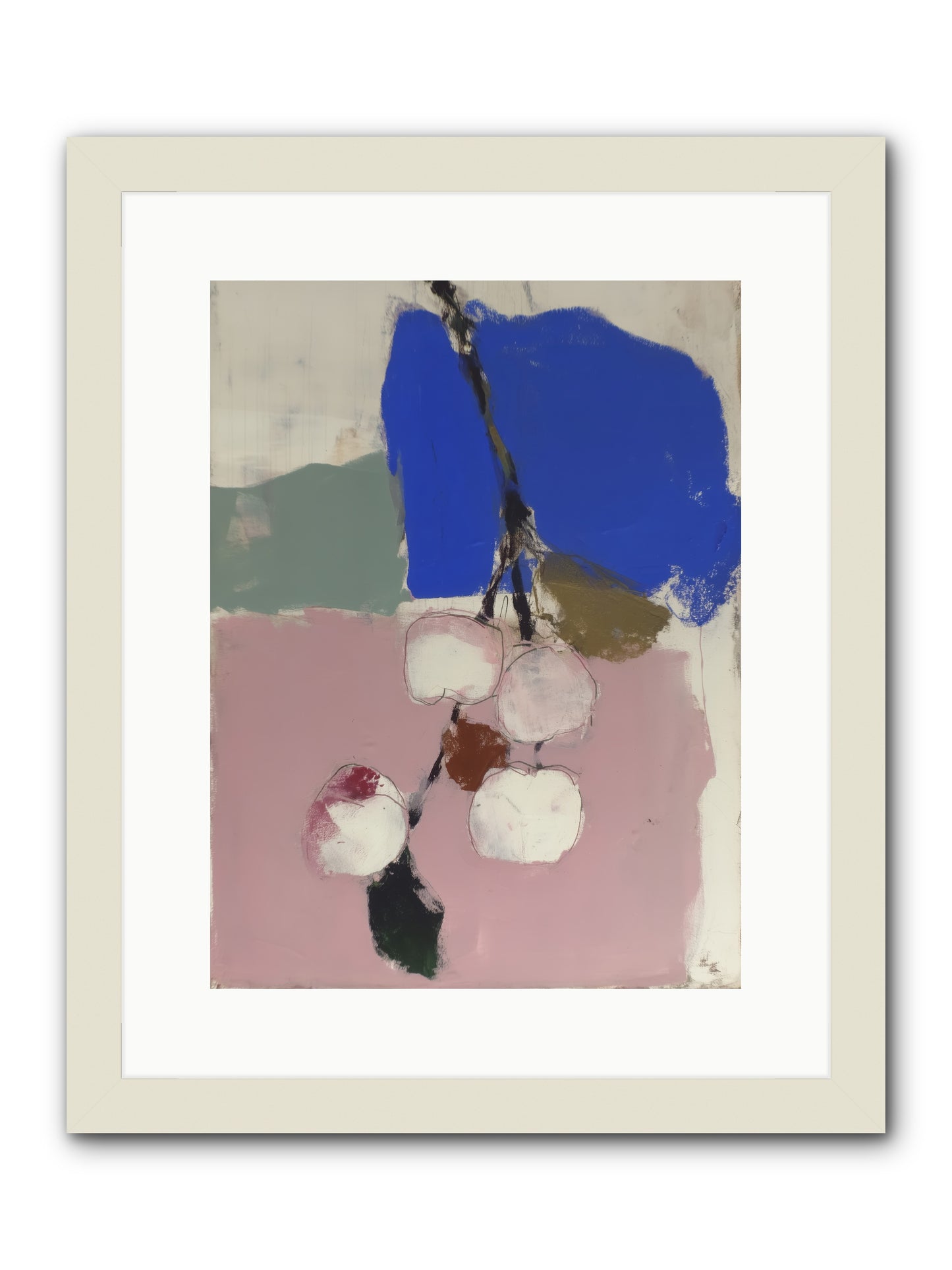 Fallow Orchard -- Framed Print - White 12x16