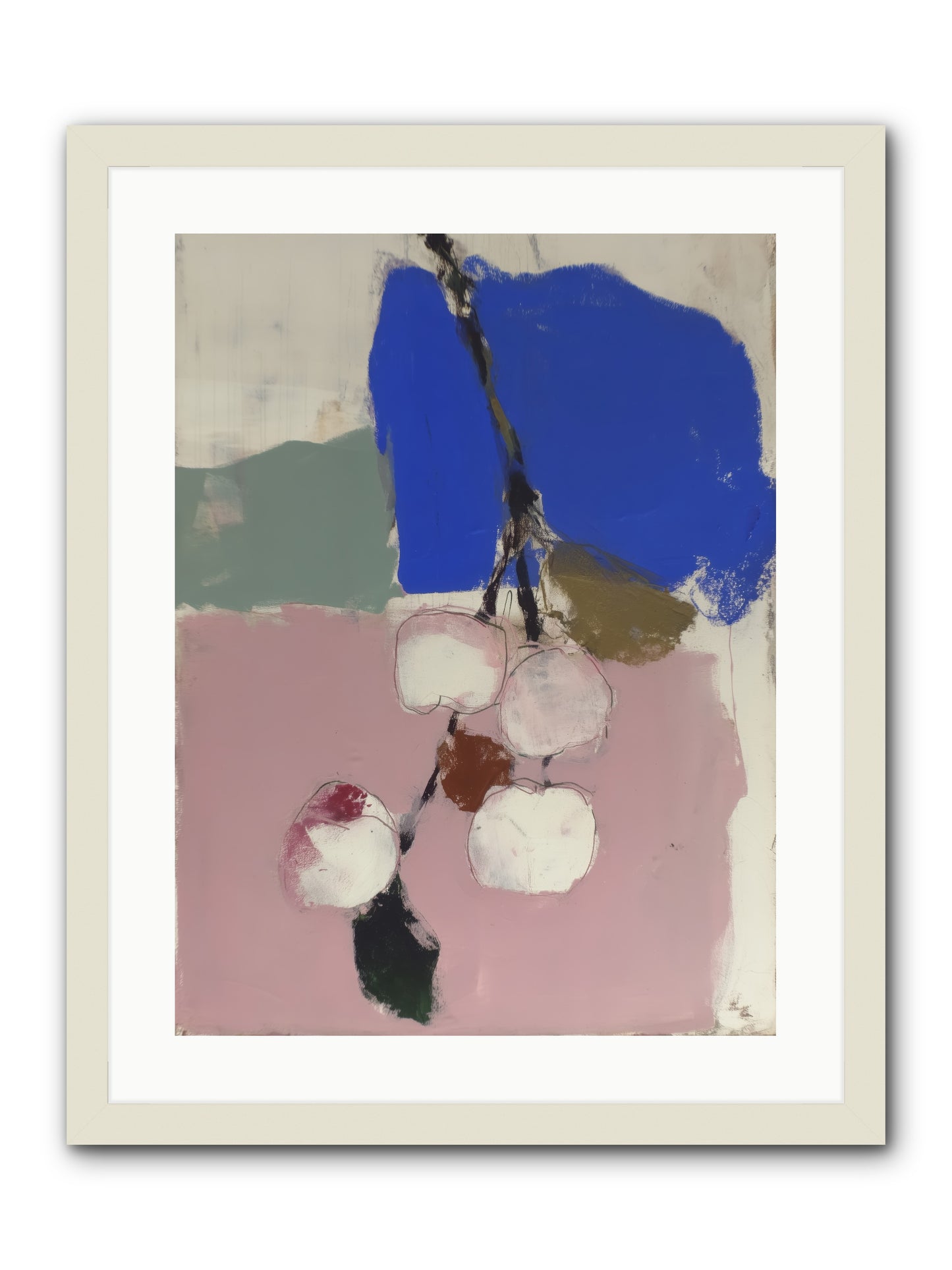 Fallow Orchard -- Framed Print - White 18x24