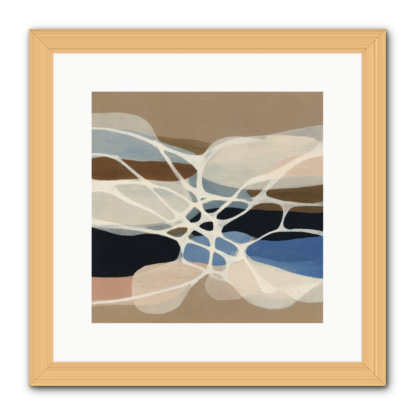 Fallow Reach -- Framed Print - Natural 12x12