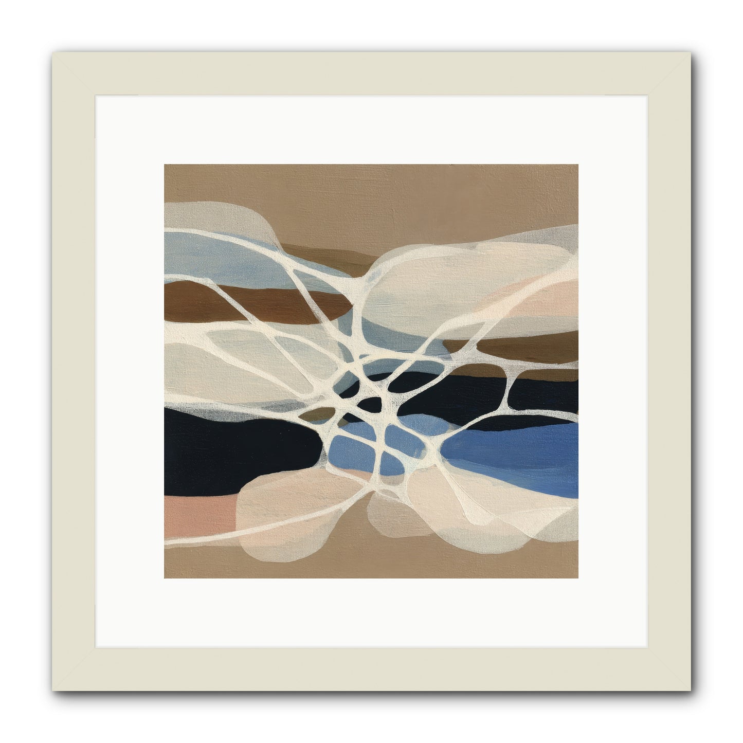 Fallow Reach -- Framed Print - White 12x12