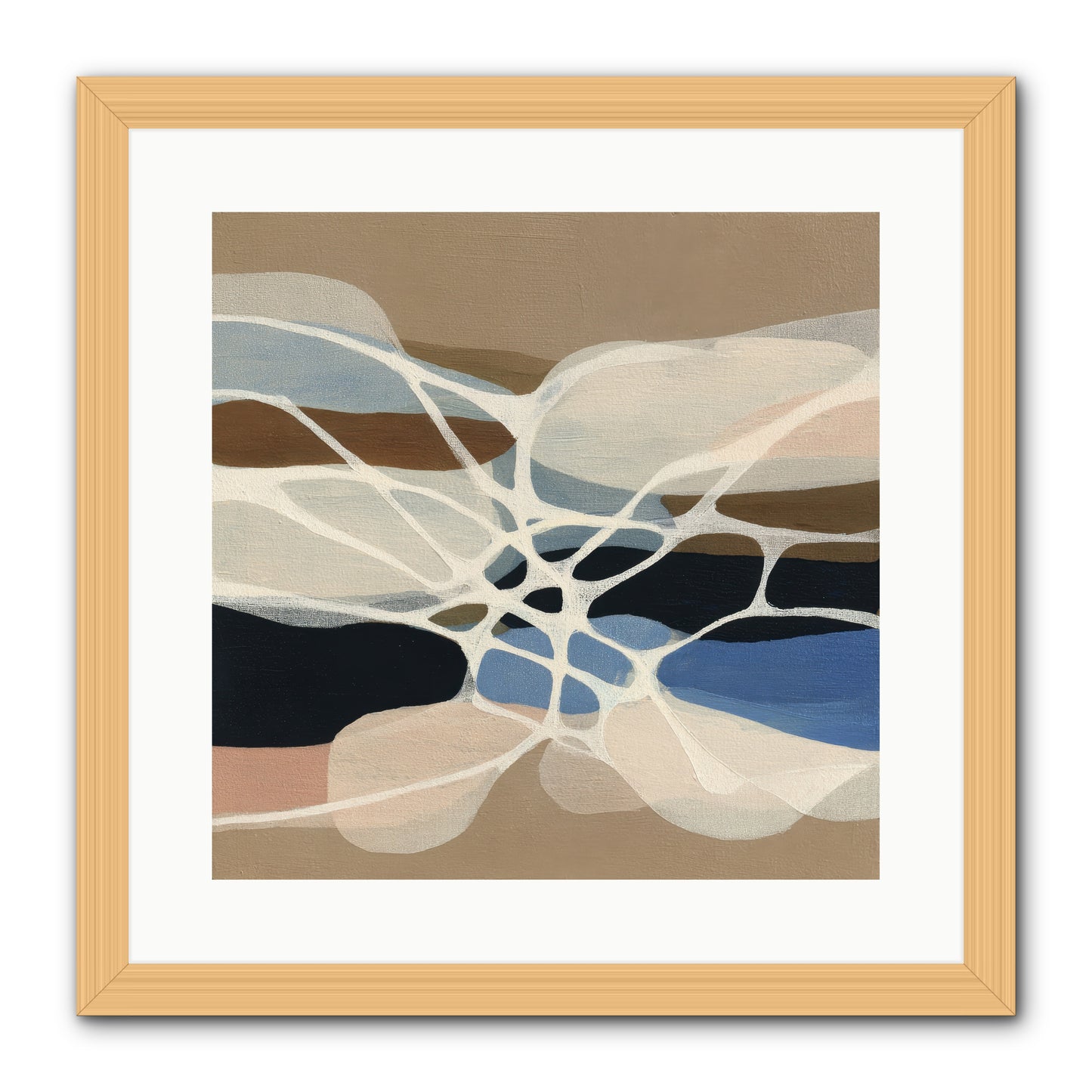 Fallow Reach -- Framed Print - Natural 16x16