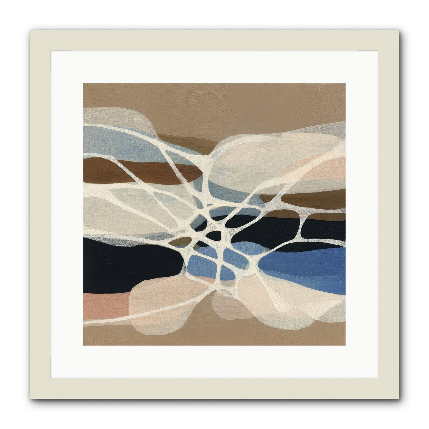 Fallow Reach -- Framed Print - White 16x16