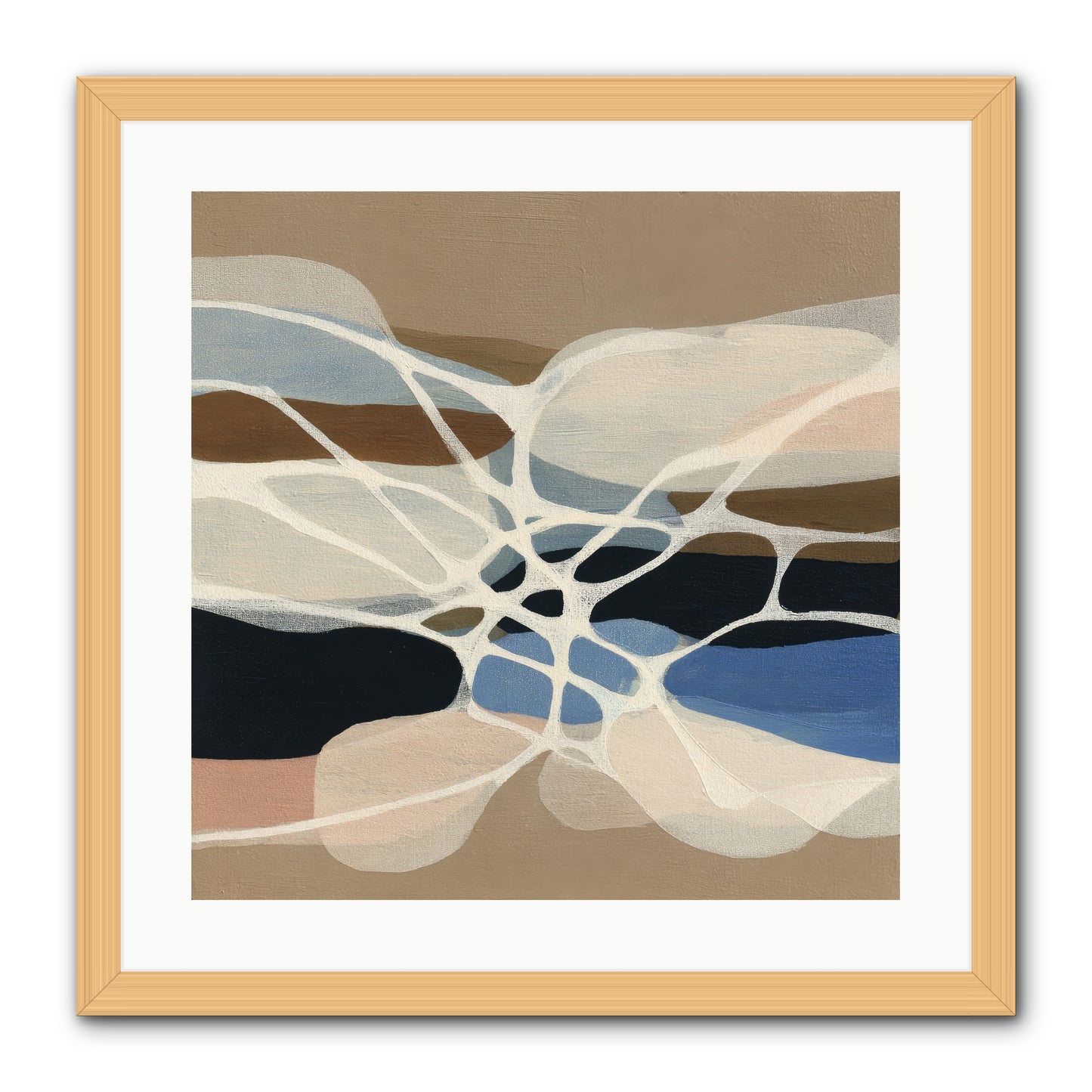 Fallow Reach -- Framed Print - Natural 20x20