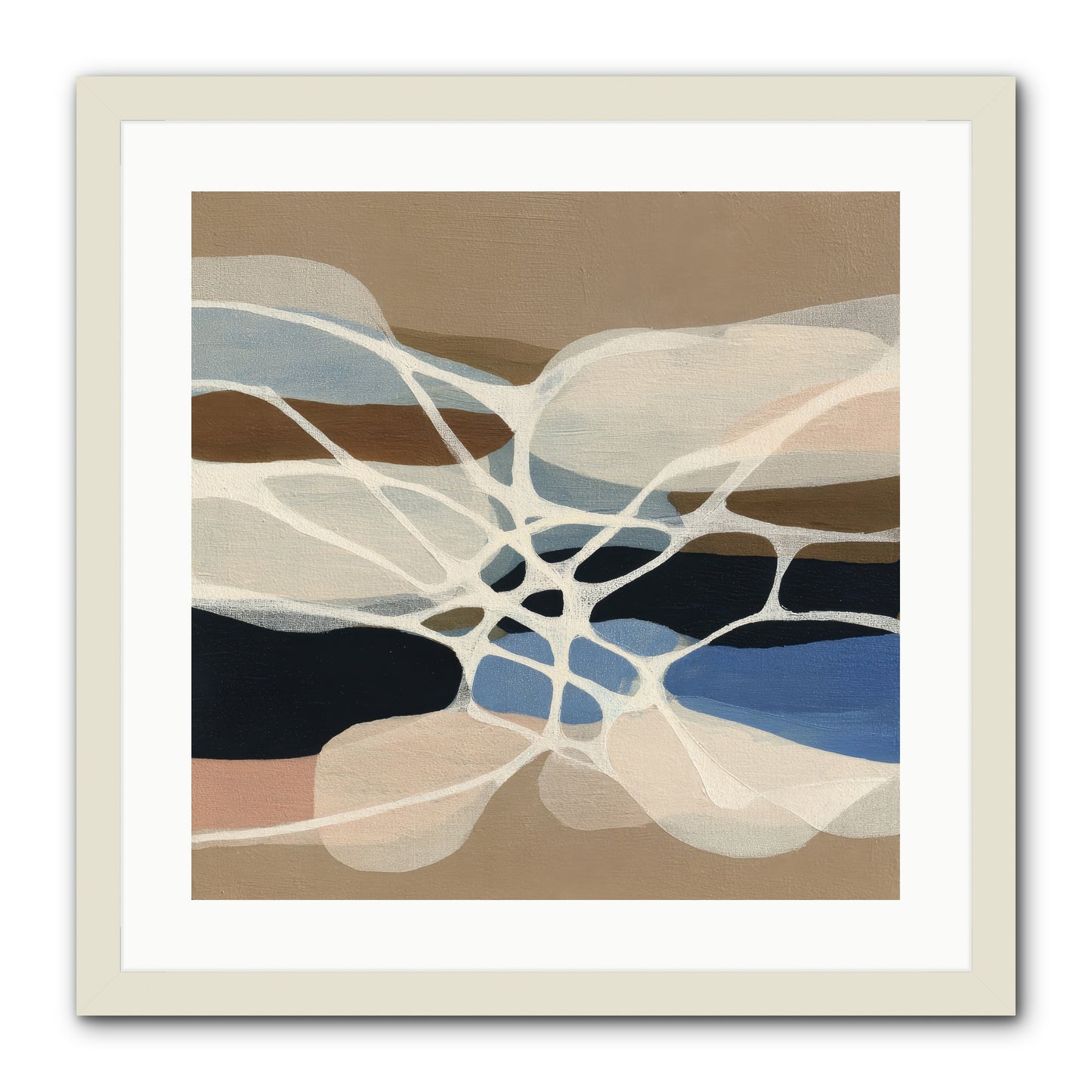 Fallow Reach -- Framed Print - White 20x20