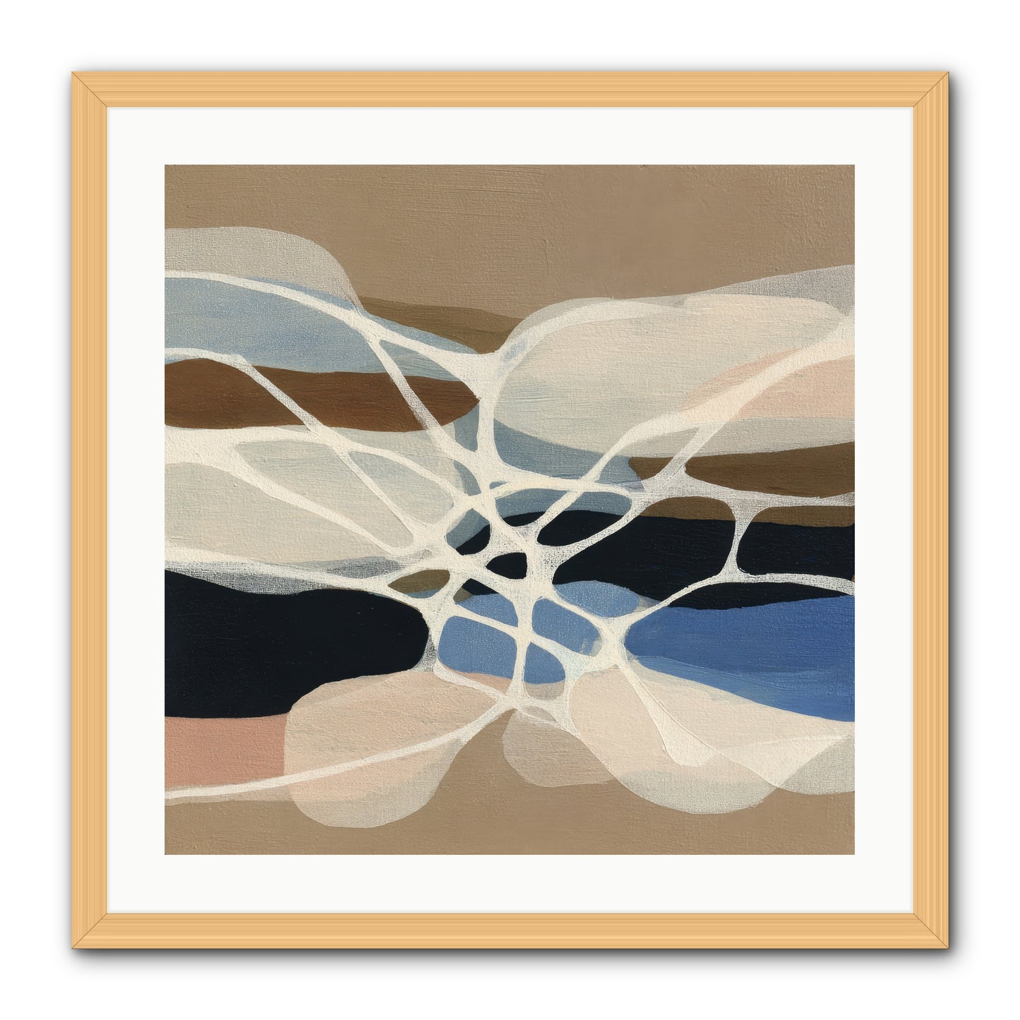 Fallow Reach -- Framed Print - Natural 24x24