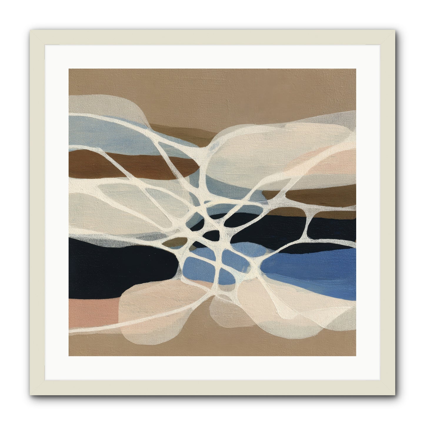 Fallow Reach -- Framed Print - White 24x24