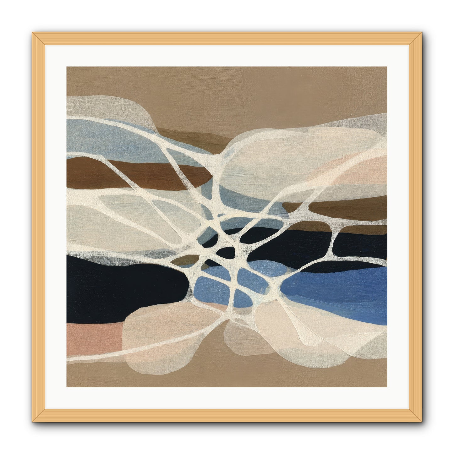 Fallow Reach -- Framed Print - Natural 30x30