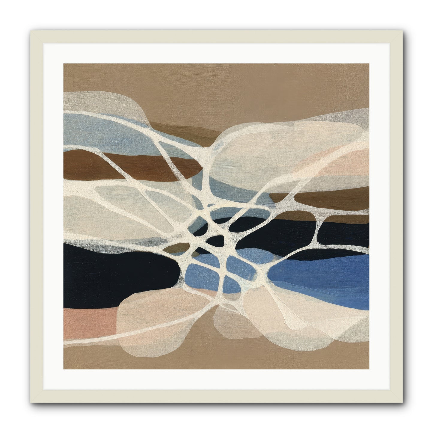 Fallow Reach -- Framed Print - White 30x30