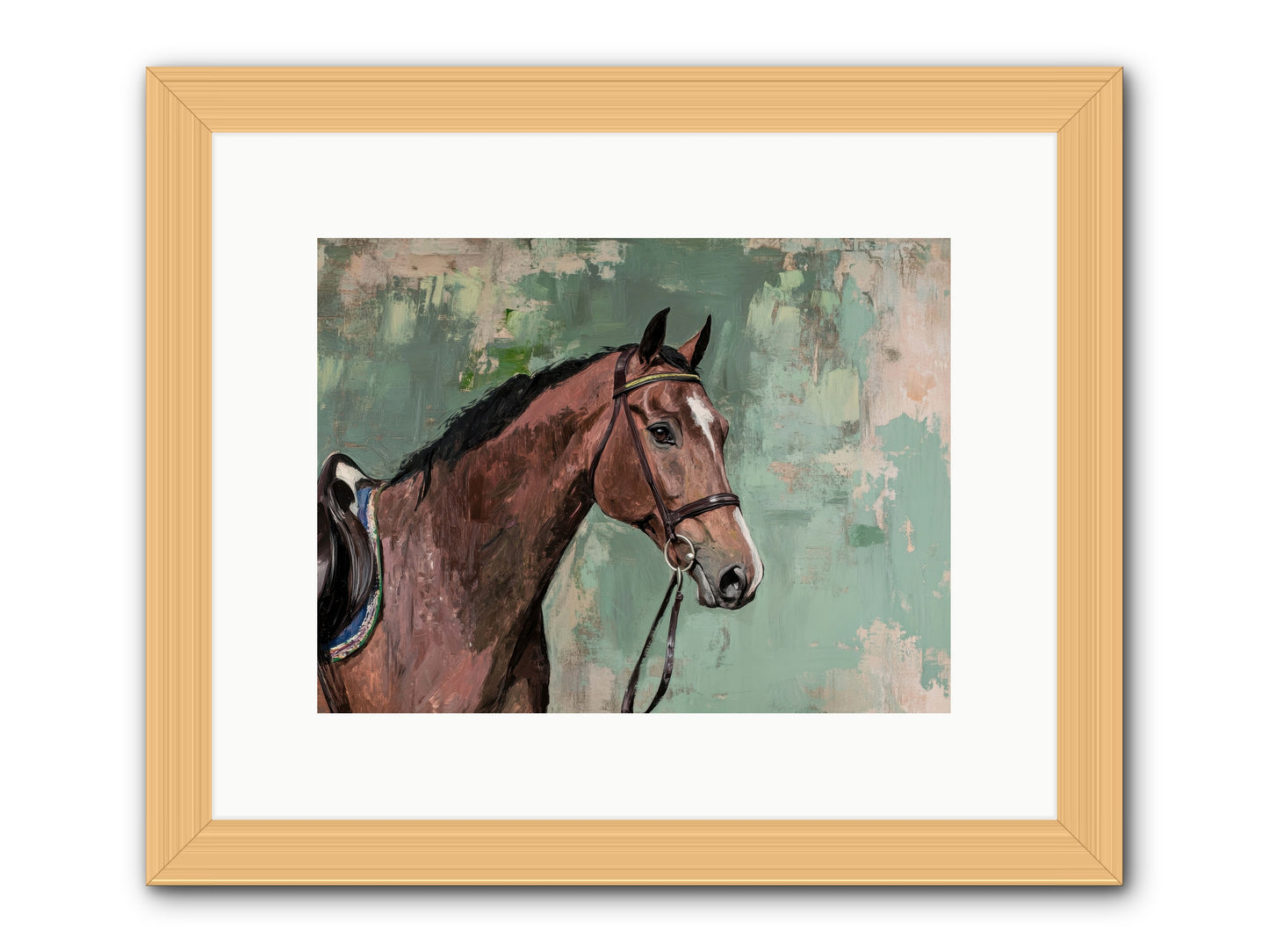 Fearless Warrior -- Framed Print - Natural 12x9