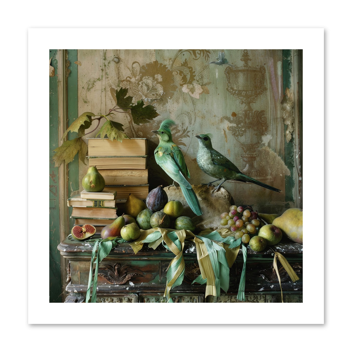 Feathered Tales Untold -- Paper Print 12x12