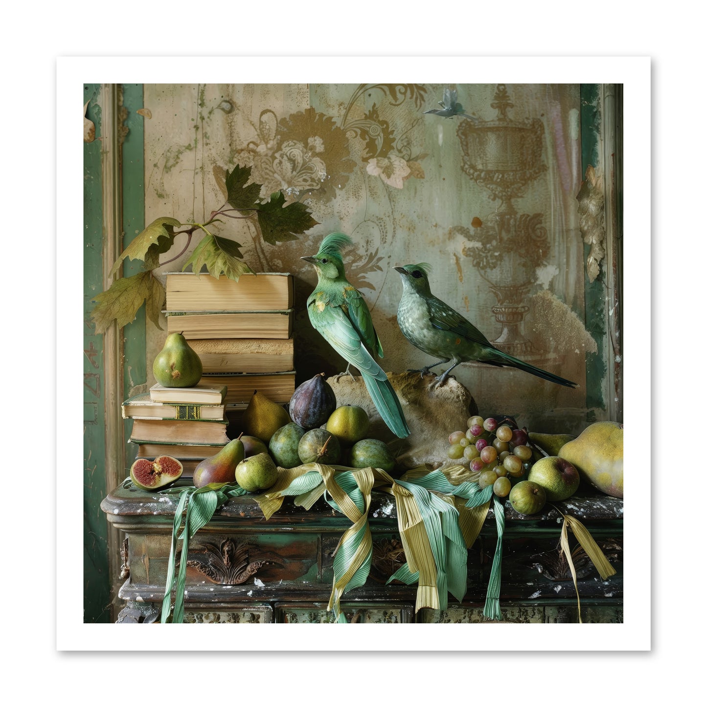 Feathered Tales Untold -- Paper Print 20x20