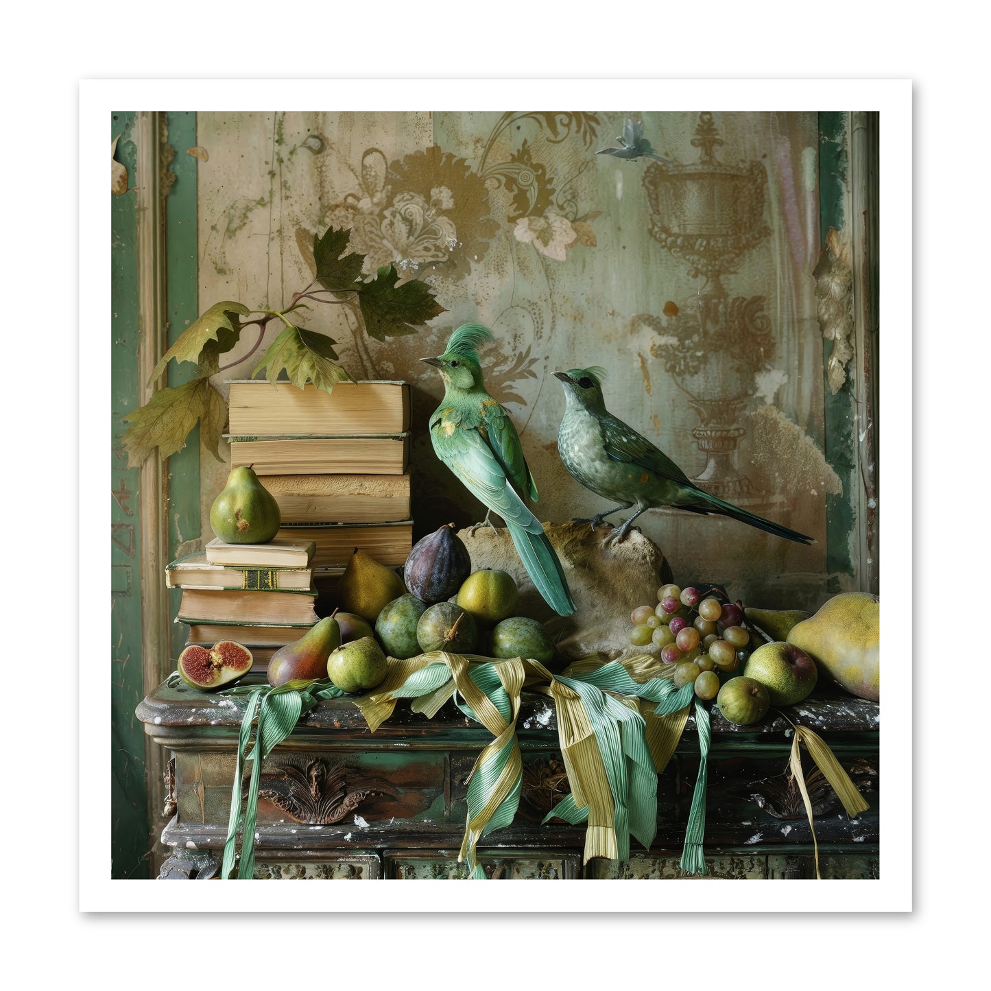 Feathered Tales Untold -- Paper Print 24x24