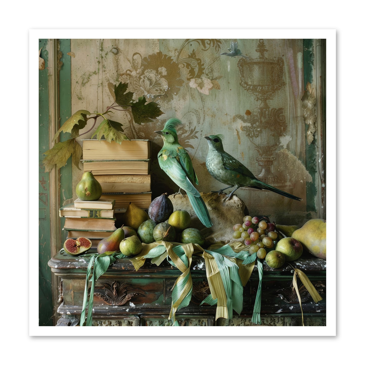 Feathered Tales Untold -- Loose Canvas Print 30x30