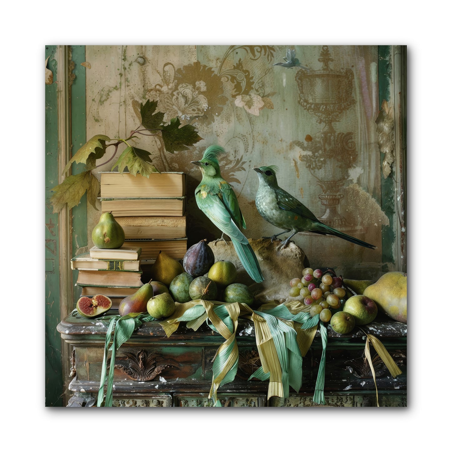 Feathered Tales Untold -- Wrapped Canvas 10x10
