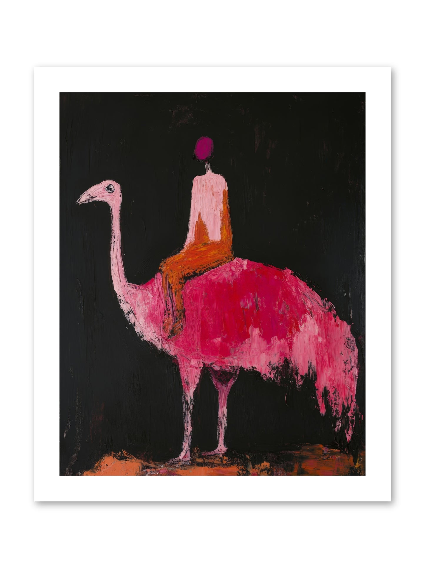 Feathers Meet Fancy -- Loose Canvas Print 12x15