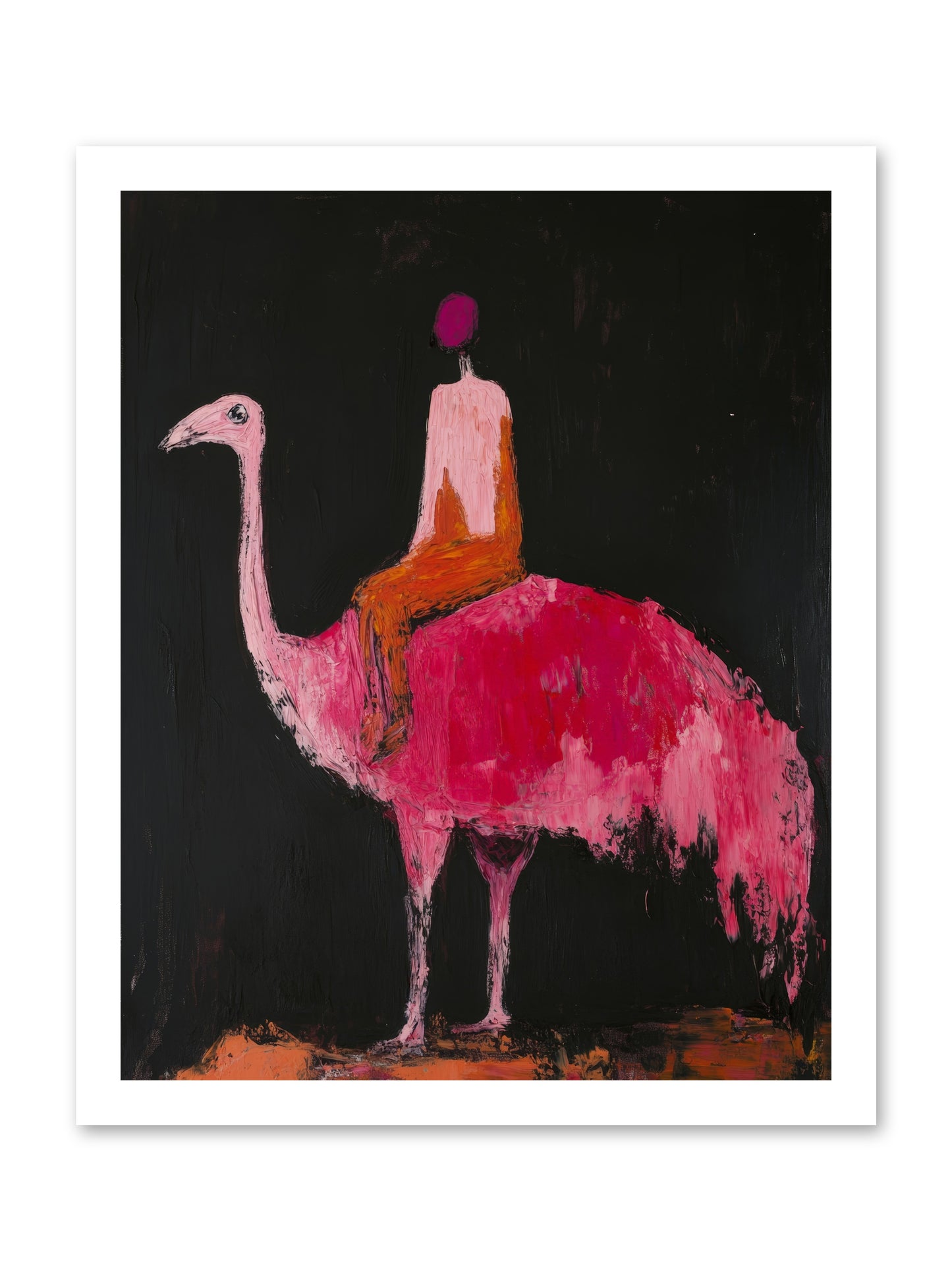 Feathers Meet Fancy -- Loose Canvas Print 16x20