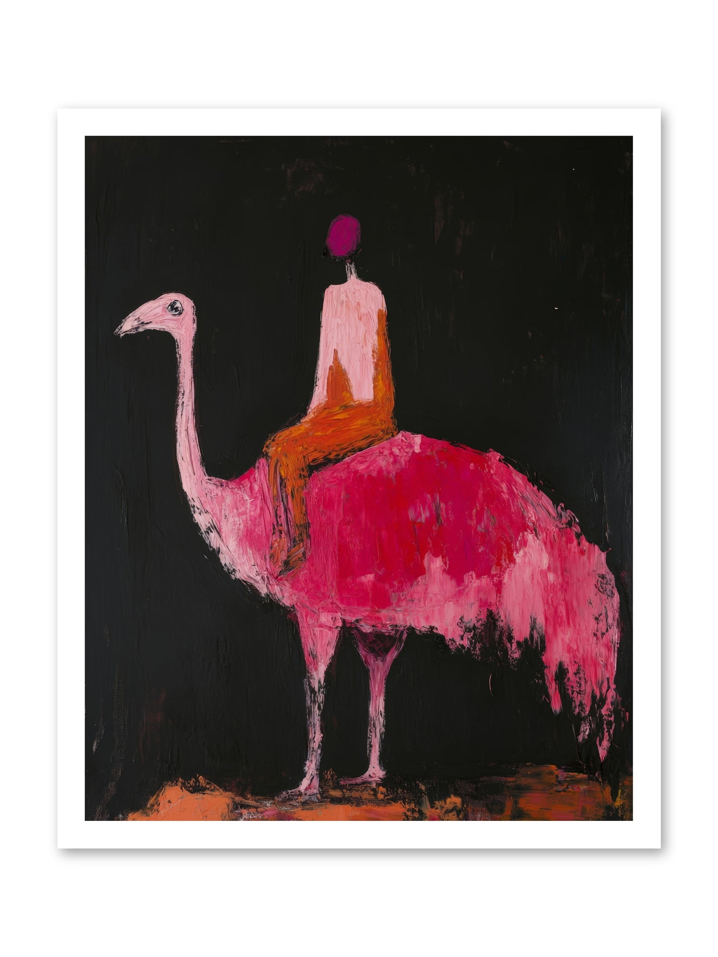 Feathers Meet Fancy -- Loose Canvas Print 20x25