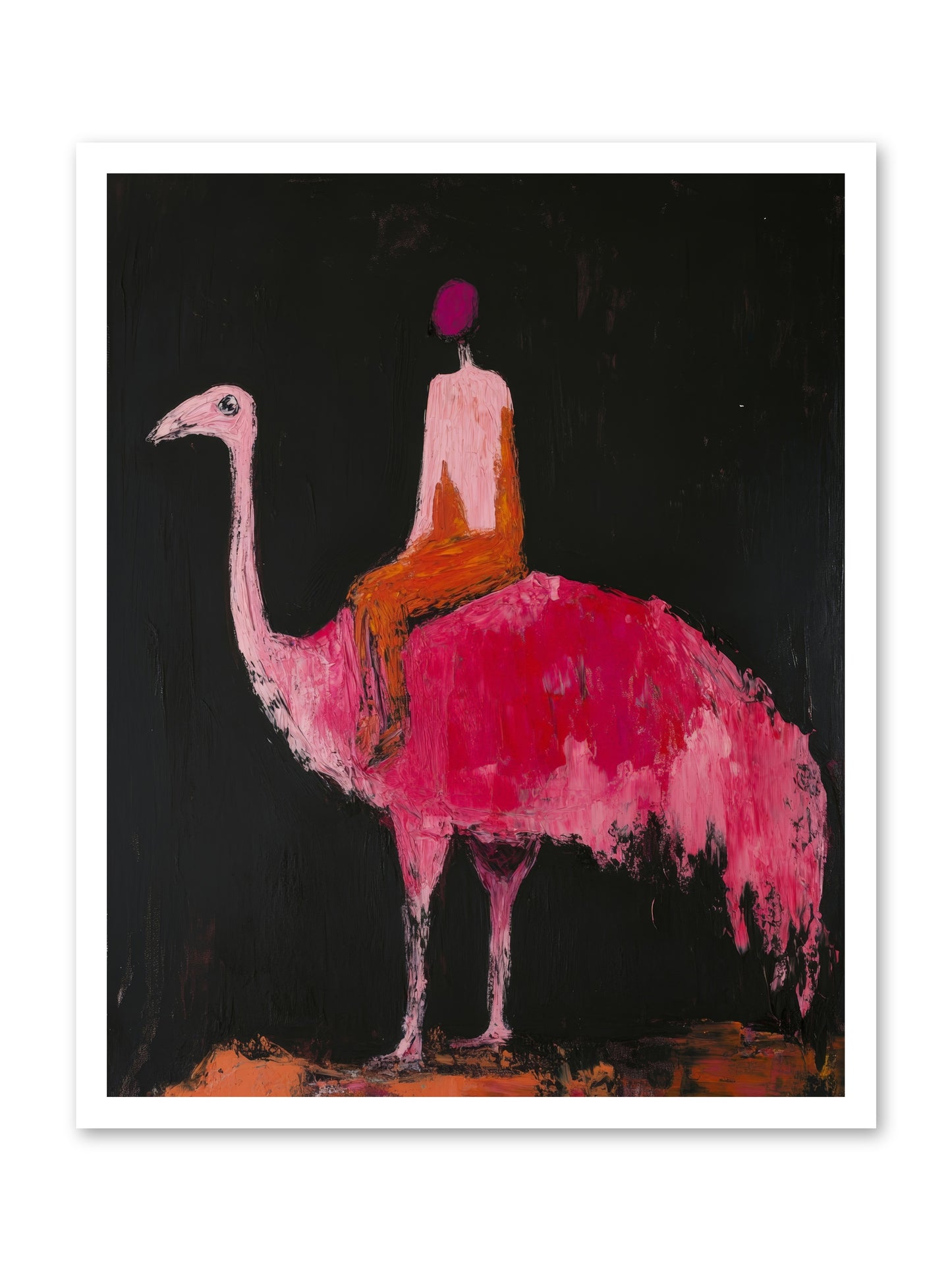 Feathers Meet Fancy -- Paper Print 24x30