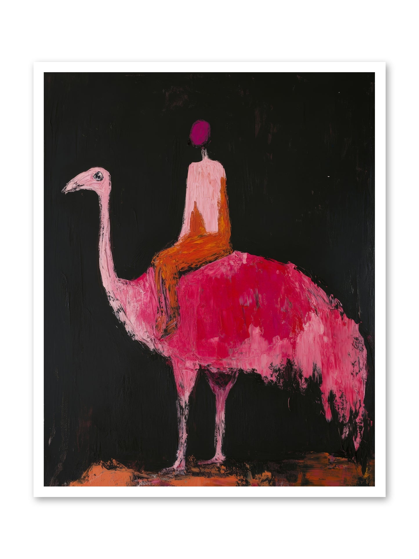 Feathers Meet Fancy -- Paper Print 32x40