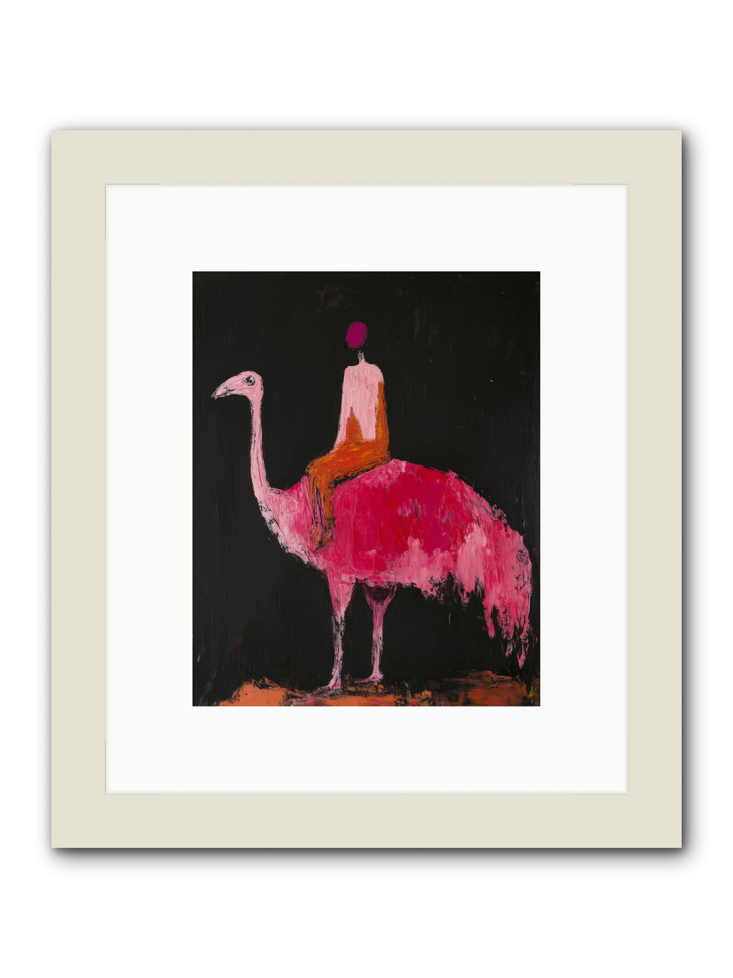 Feathers Meet Fancy -- Framed Print - White 8x10