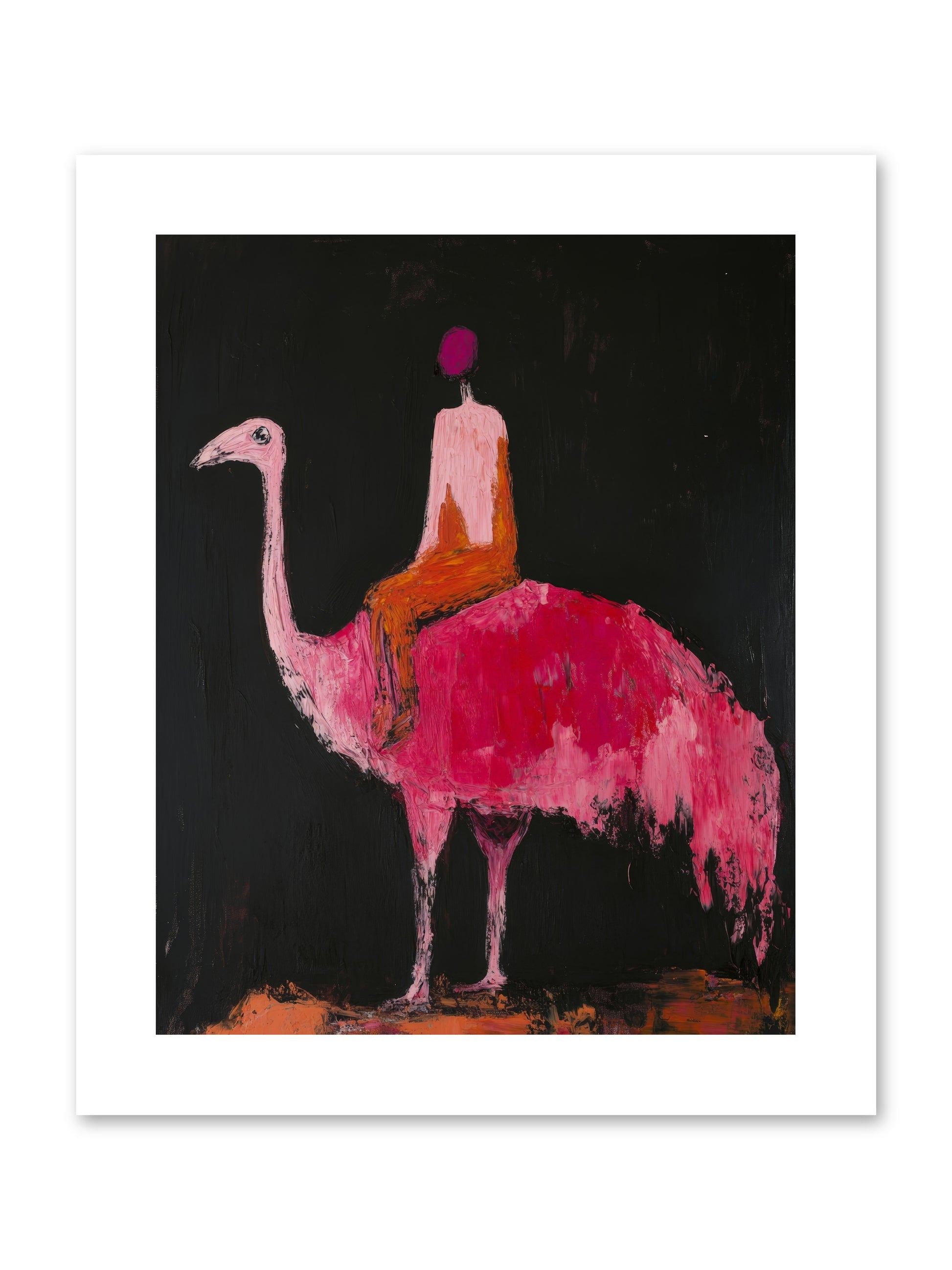 Feathers Meet Fancy -- Paper Print 8x10