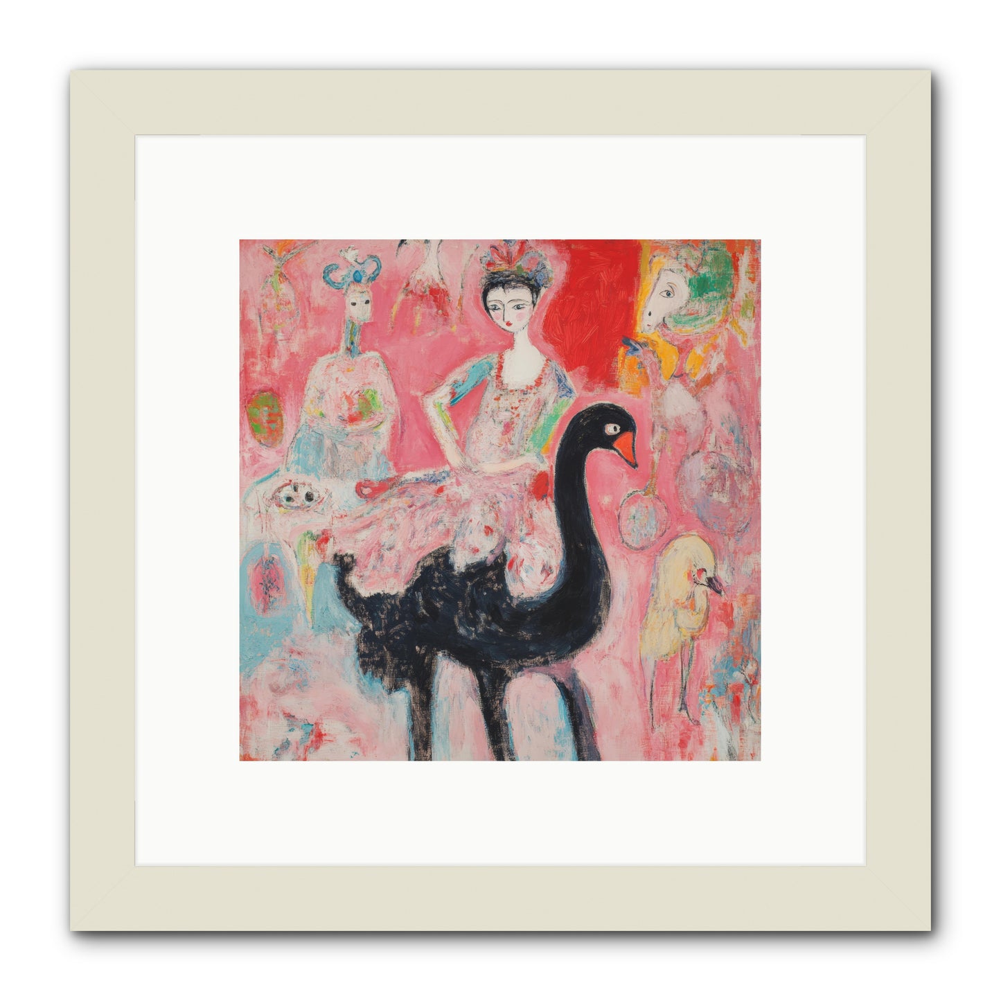 Feathers Wore Crowns -- Framed Print - White 10x10