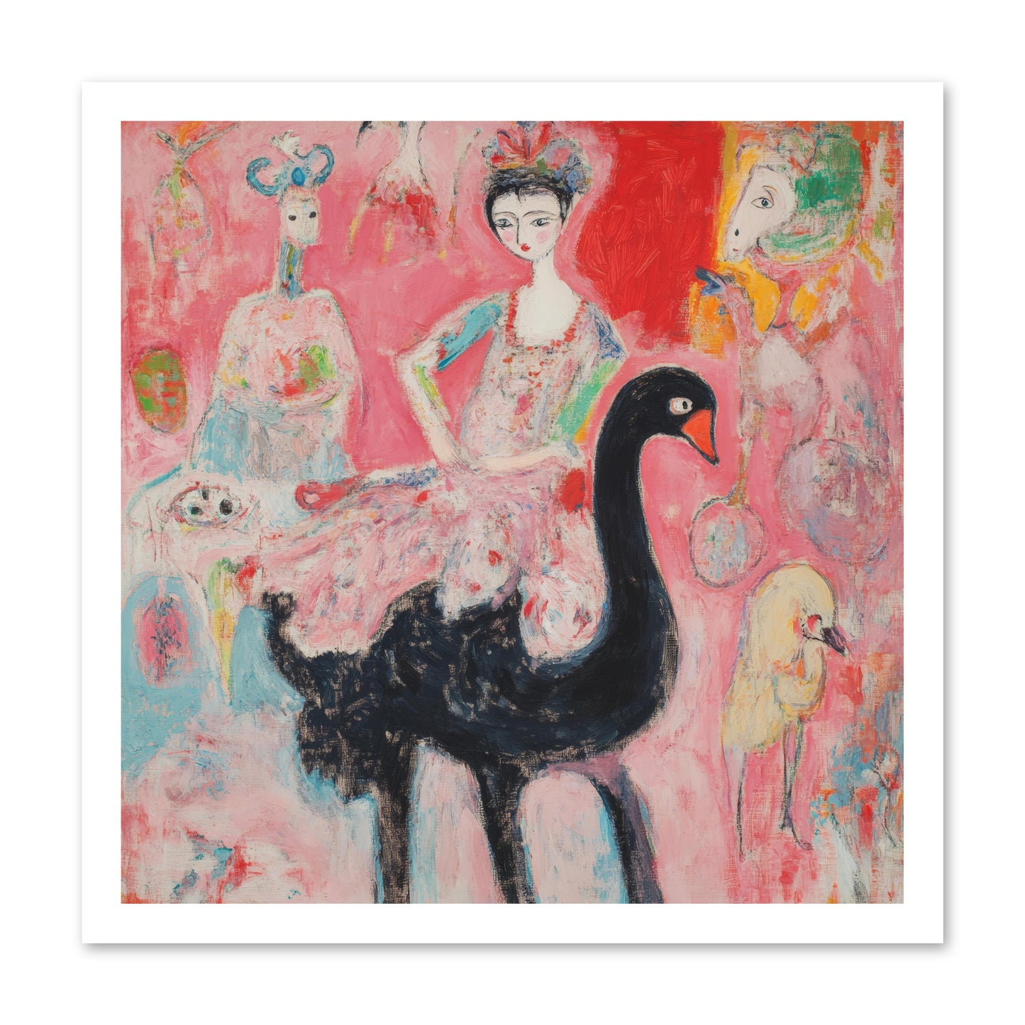 Feathers Wore Crowns -- Loose Canvas Print 20x20