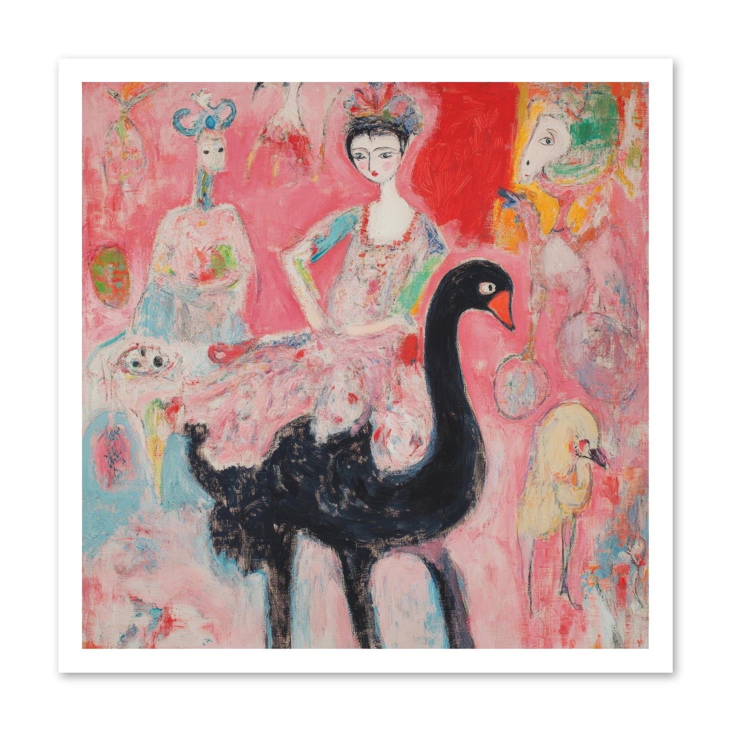 Feathers Wore Crowns -- Loose Canvas Print 24x24