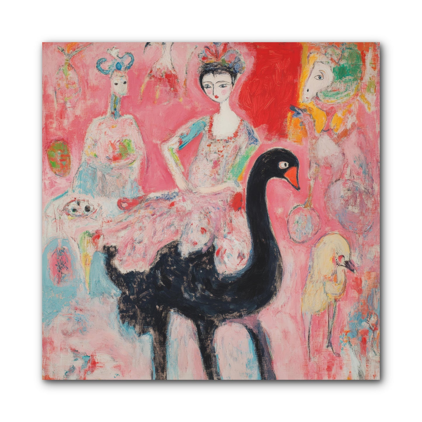 Feathers Wore Crowns -- Wrapped Canvas 10x10