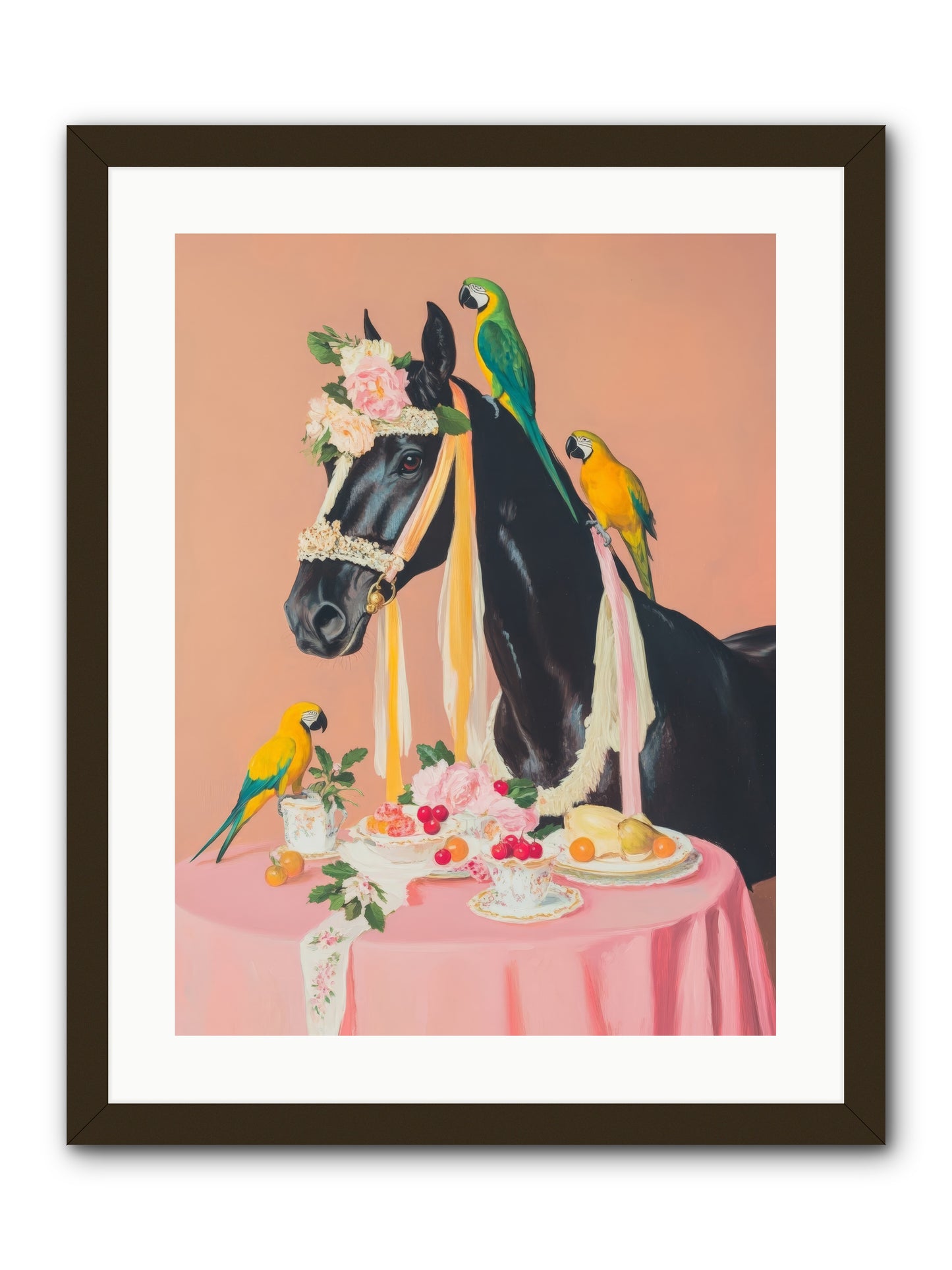 Feathers & Bridle BrigadeRez2 -- Framed Print - Black 18x24