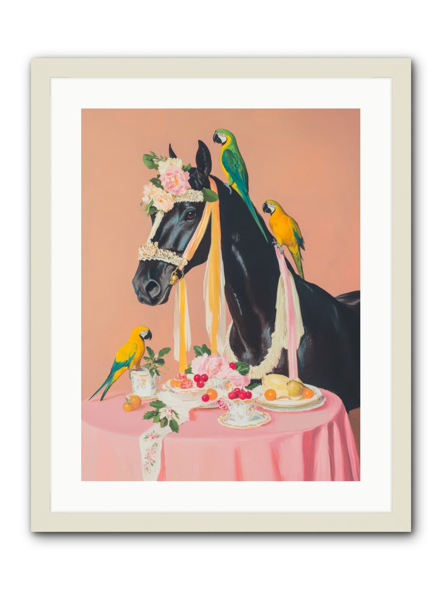 Feathers & Bridle BrigadeRez2 -- Framed Print - White 18x24