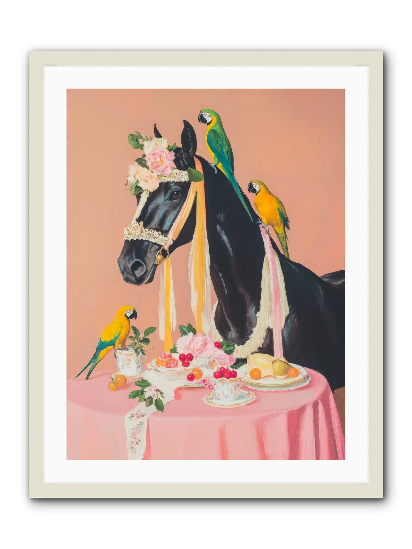 Feathers & Bridle BrigadeRez2 -- Framed Print - White 24x32