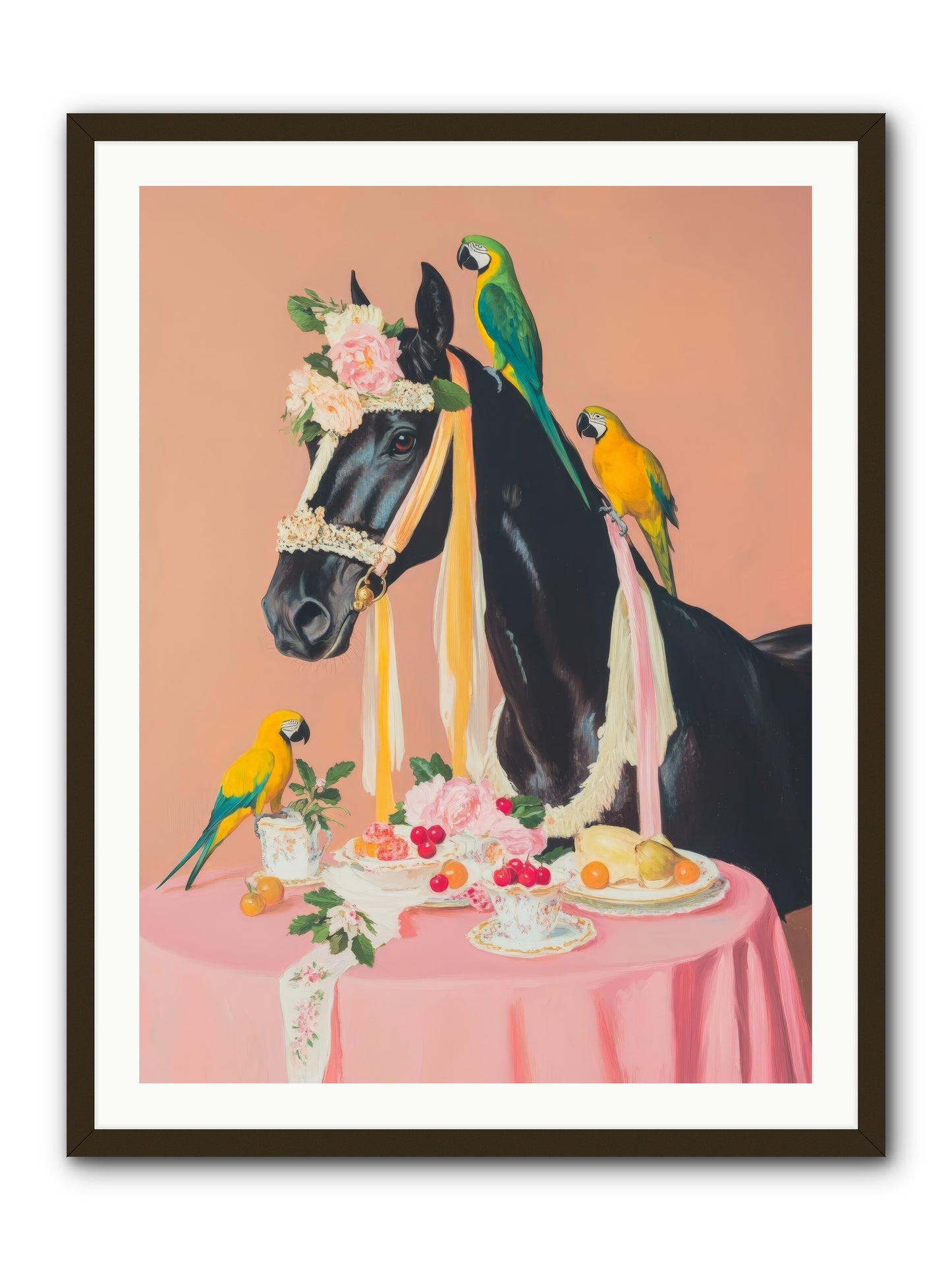 Feathers & Bridle BrigadeRez2 -- Framed Print - Black 30x40