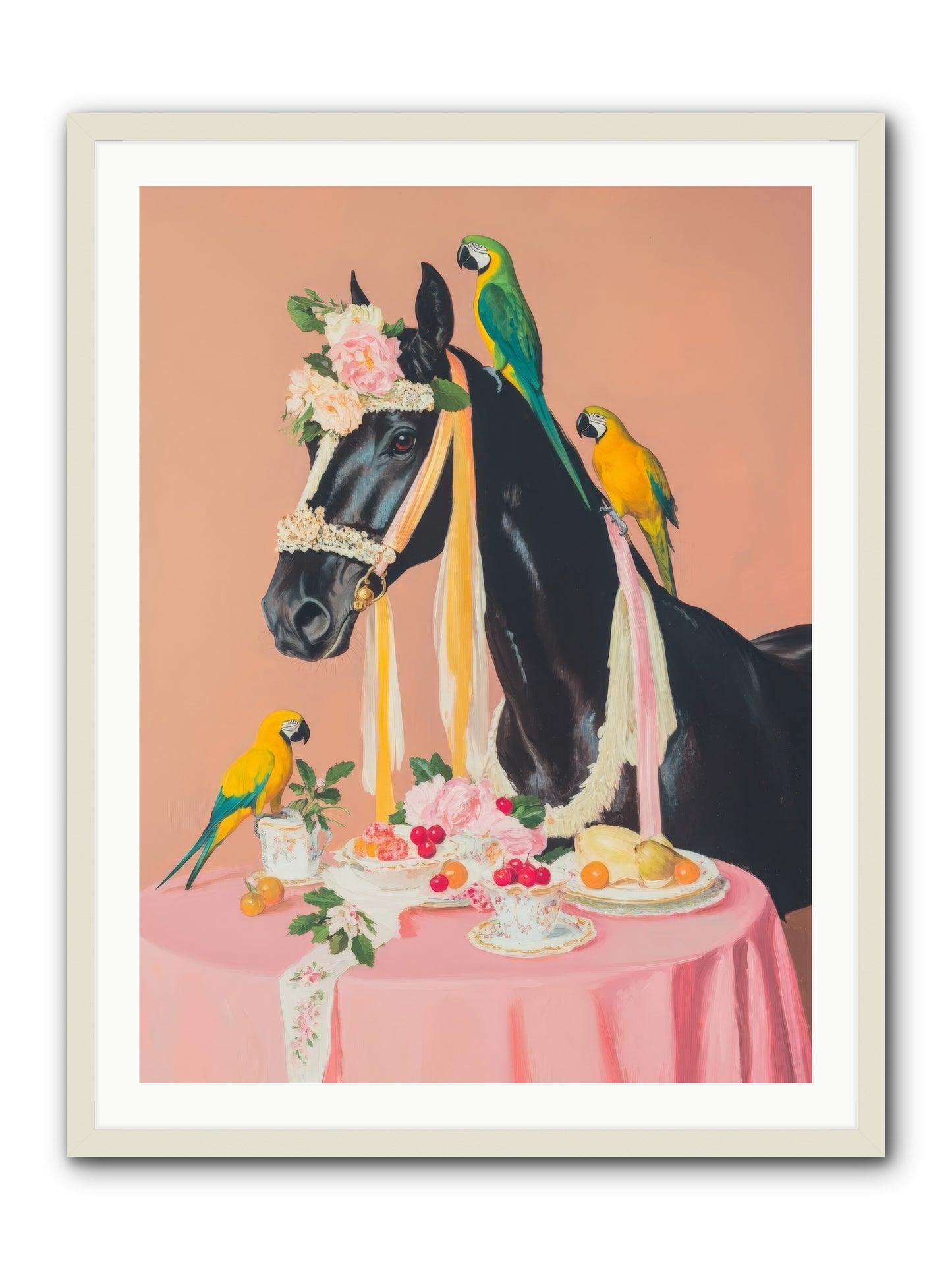 Feathers & Bridle BrigadeRez2 -- Framed Print - White 30x40