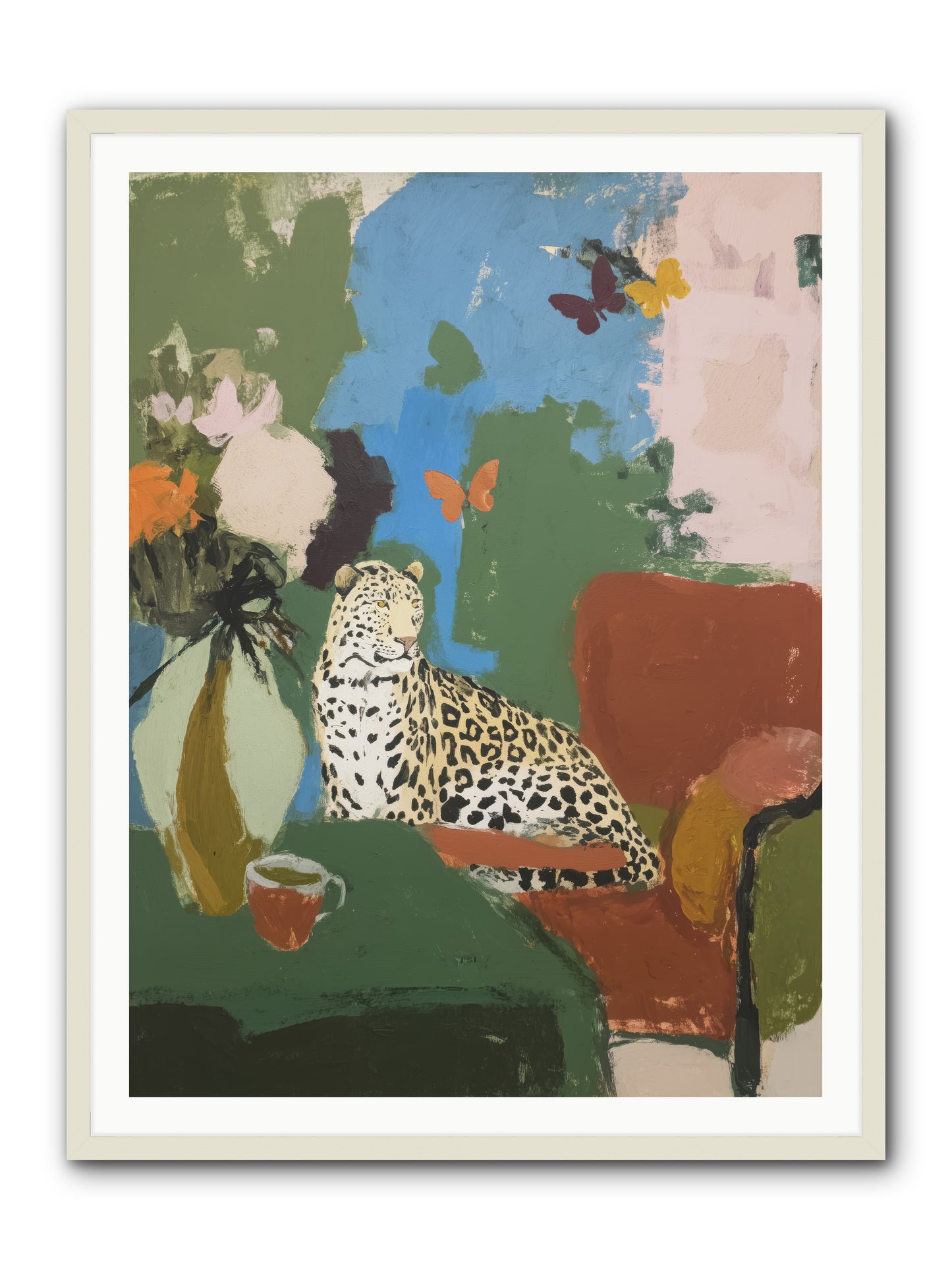 Fernshade  -- Framed Print - White 36x48