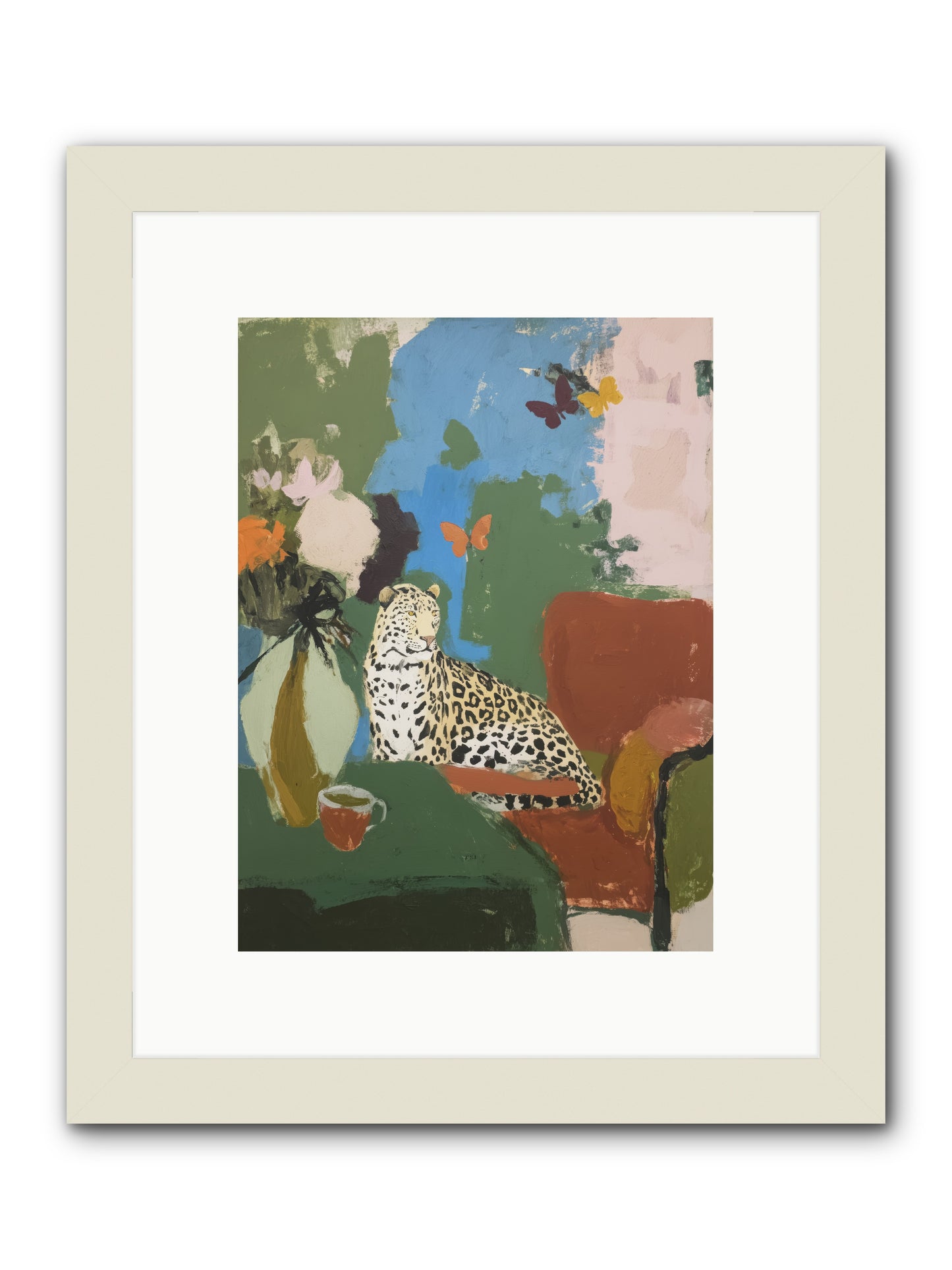 Fernshade  -- Framed Print - White 9x12