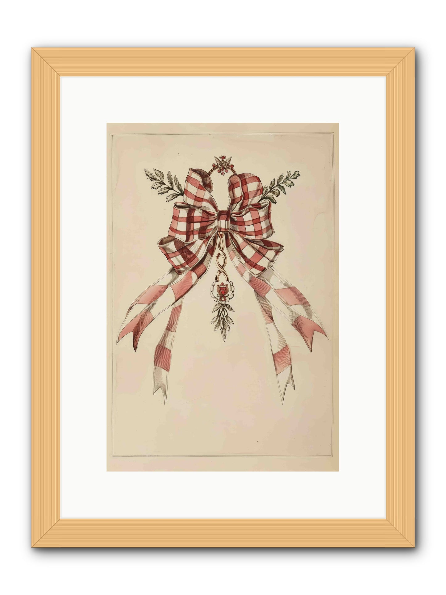 Festive Frills -- Framed Print - Natural 10x15