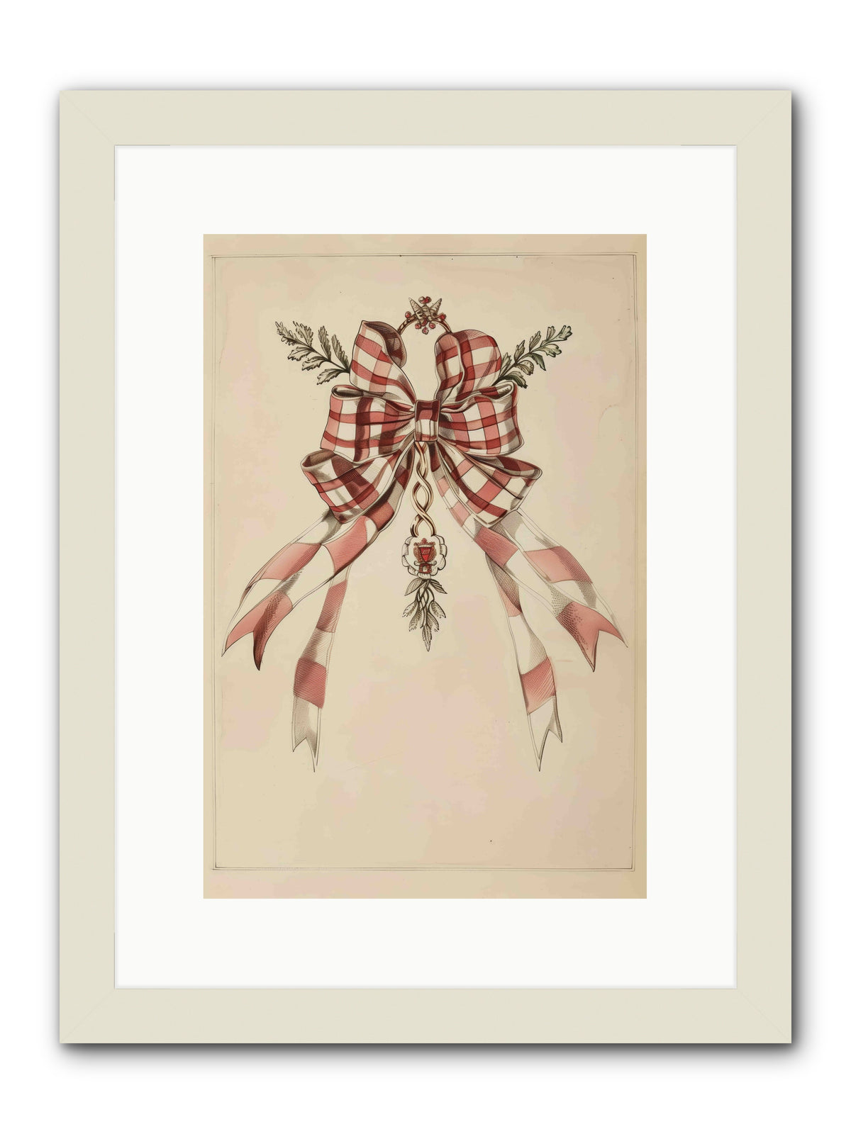 Festive Frills -- Framed Print - White 10x15