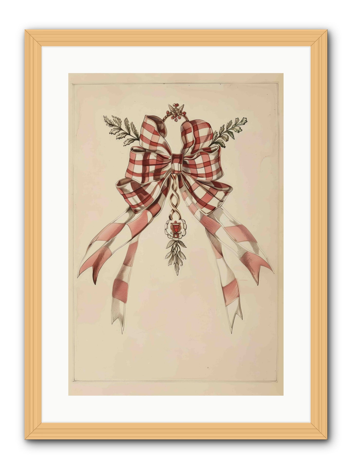 Festive Frills -- Framed Print - Natural 16x24