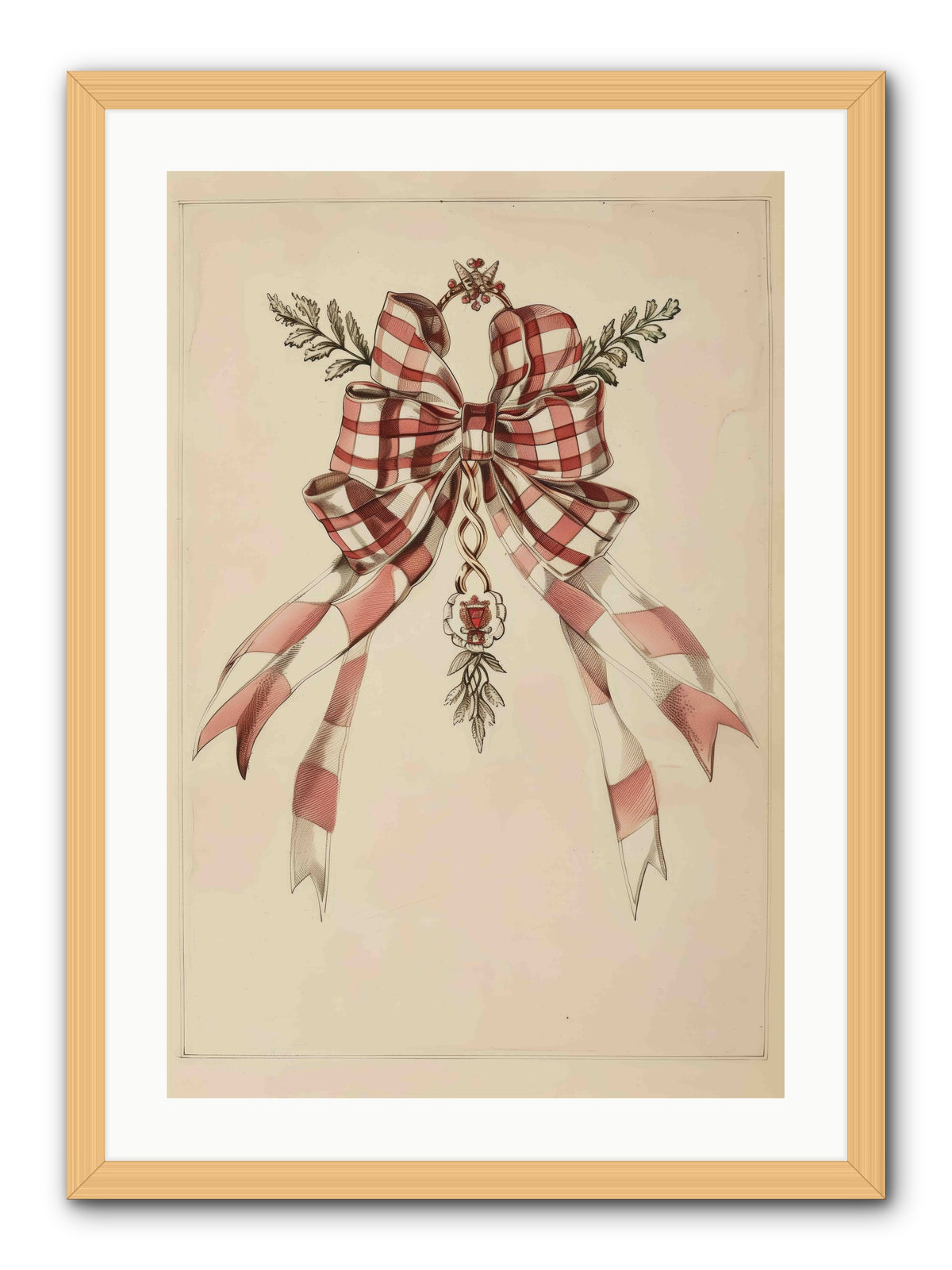 Festive Frills -- Framed Print - Natural 20x30