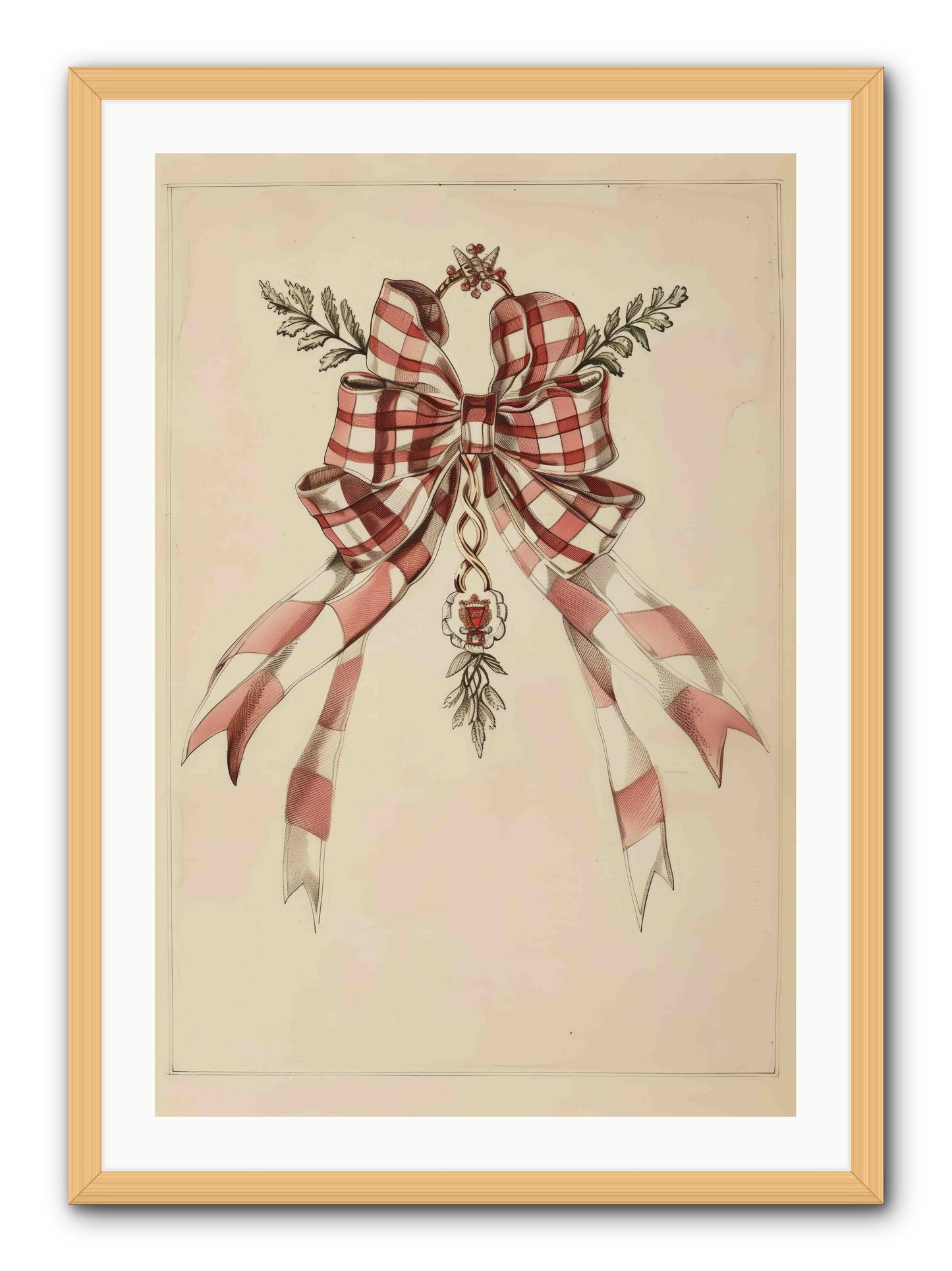 Festive Frills -- Framed Print - Natural 24x36